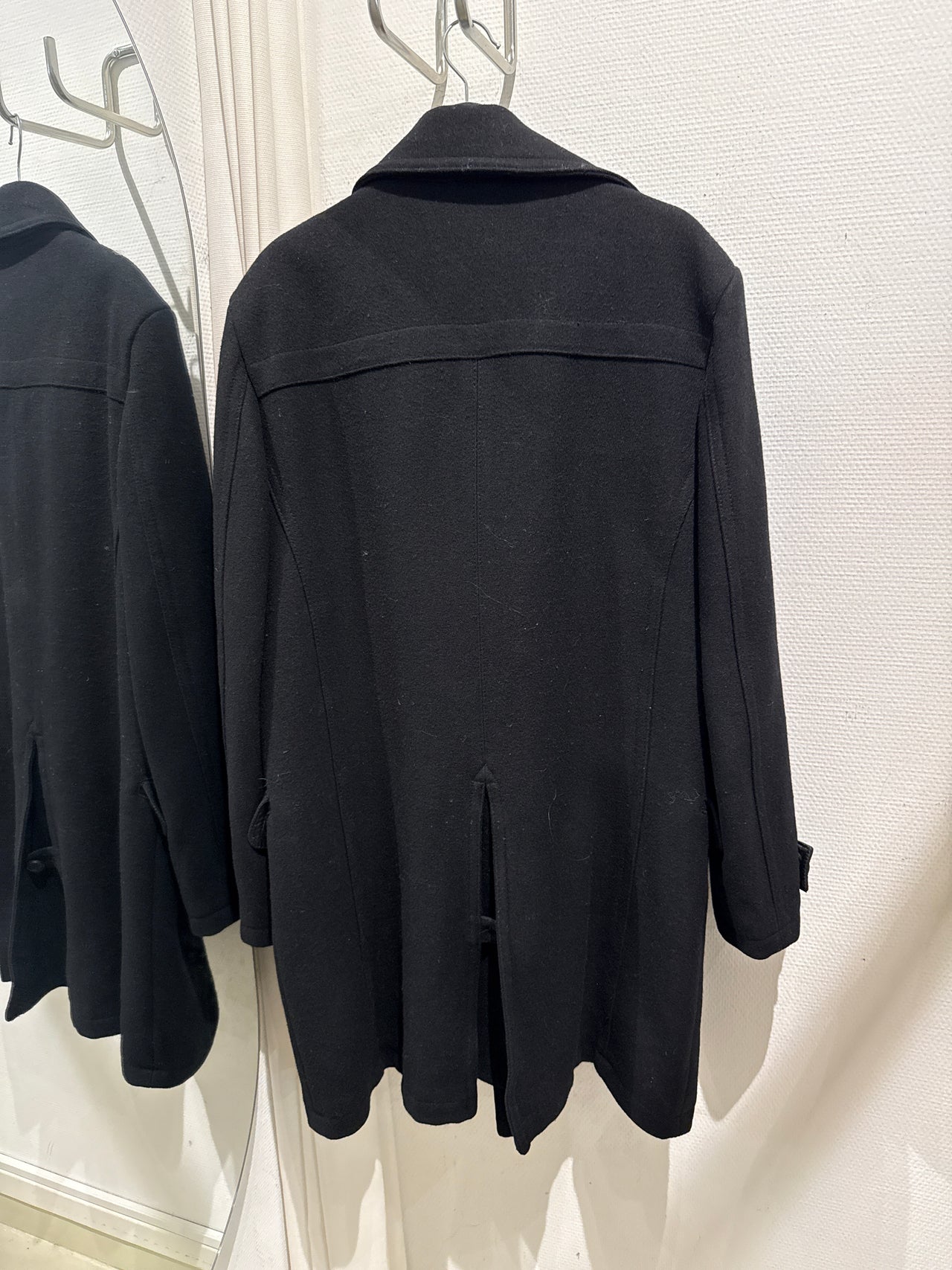 Manteau en laine noire L/XL live