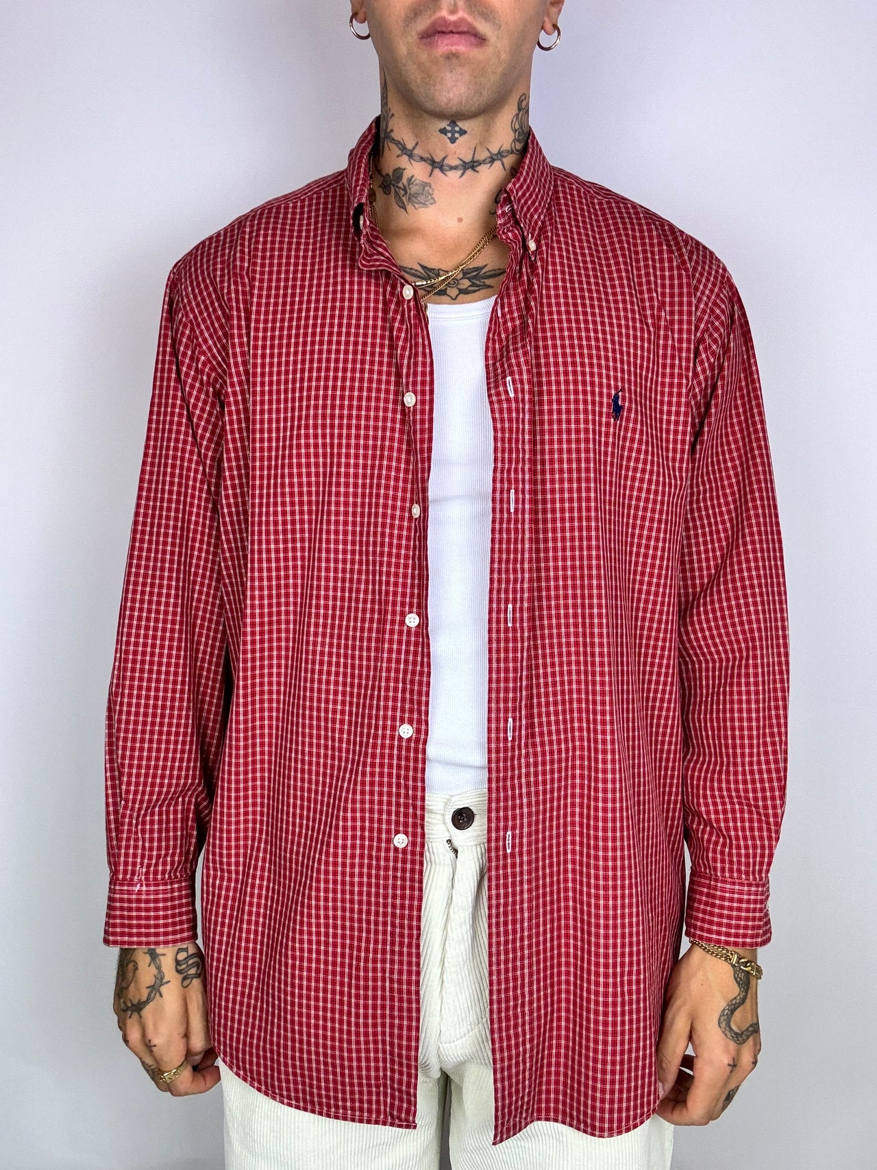 Vintage Ralph Lauren Rot kariertes Hemd