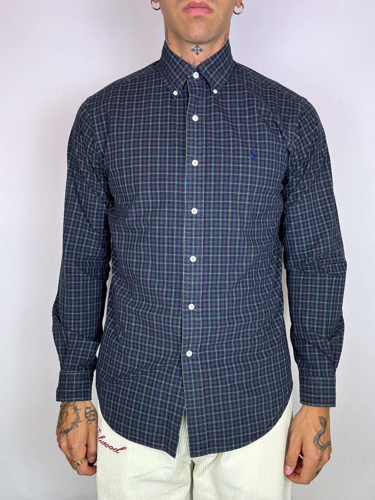 Ralph Lauren blau/grün kariertes Hemd L