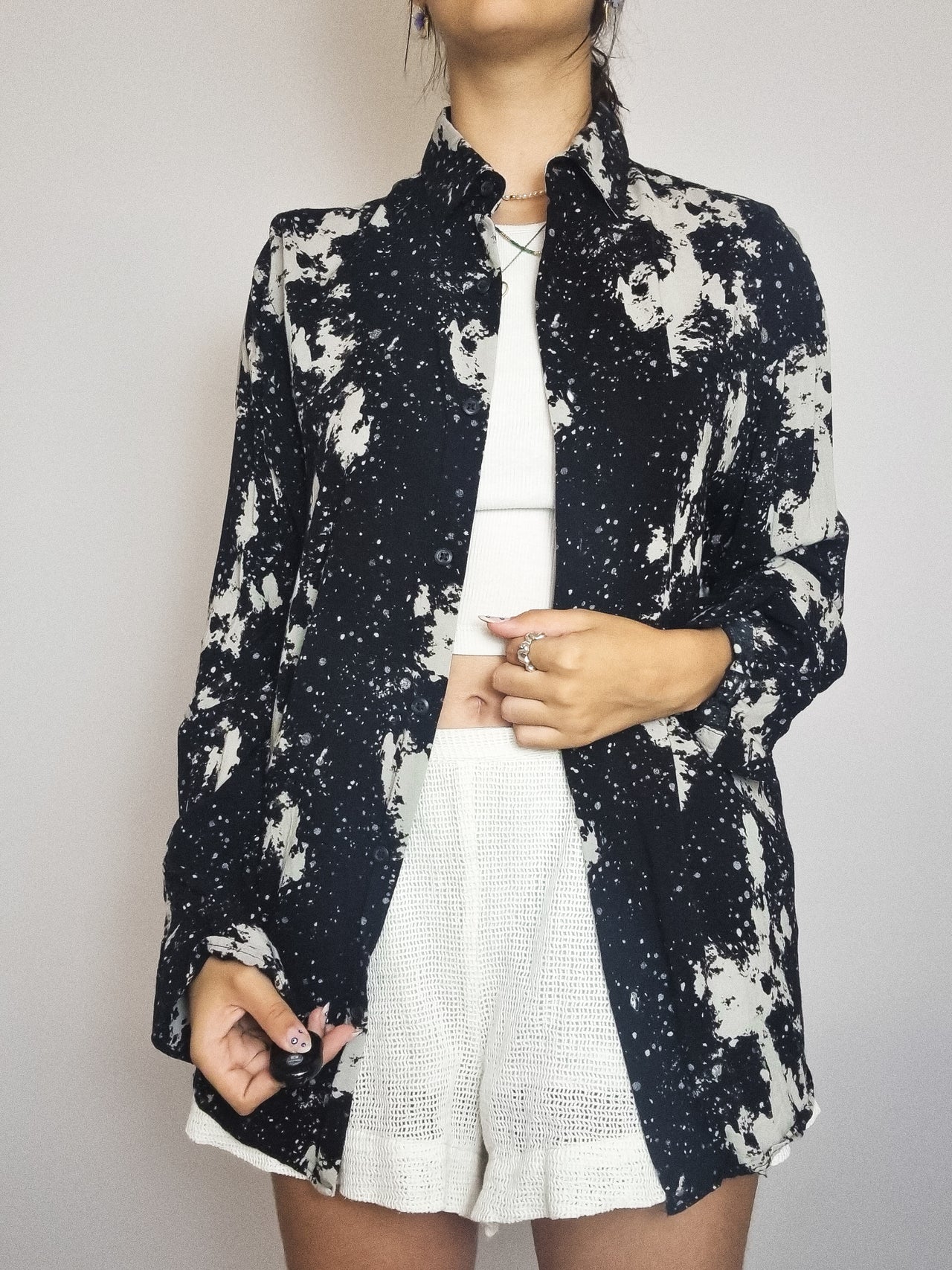 Vintage 80/90s shirt purple/blue/mustard M