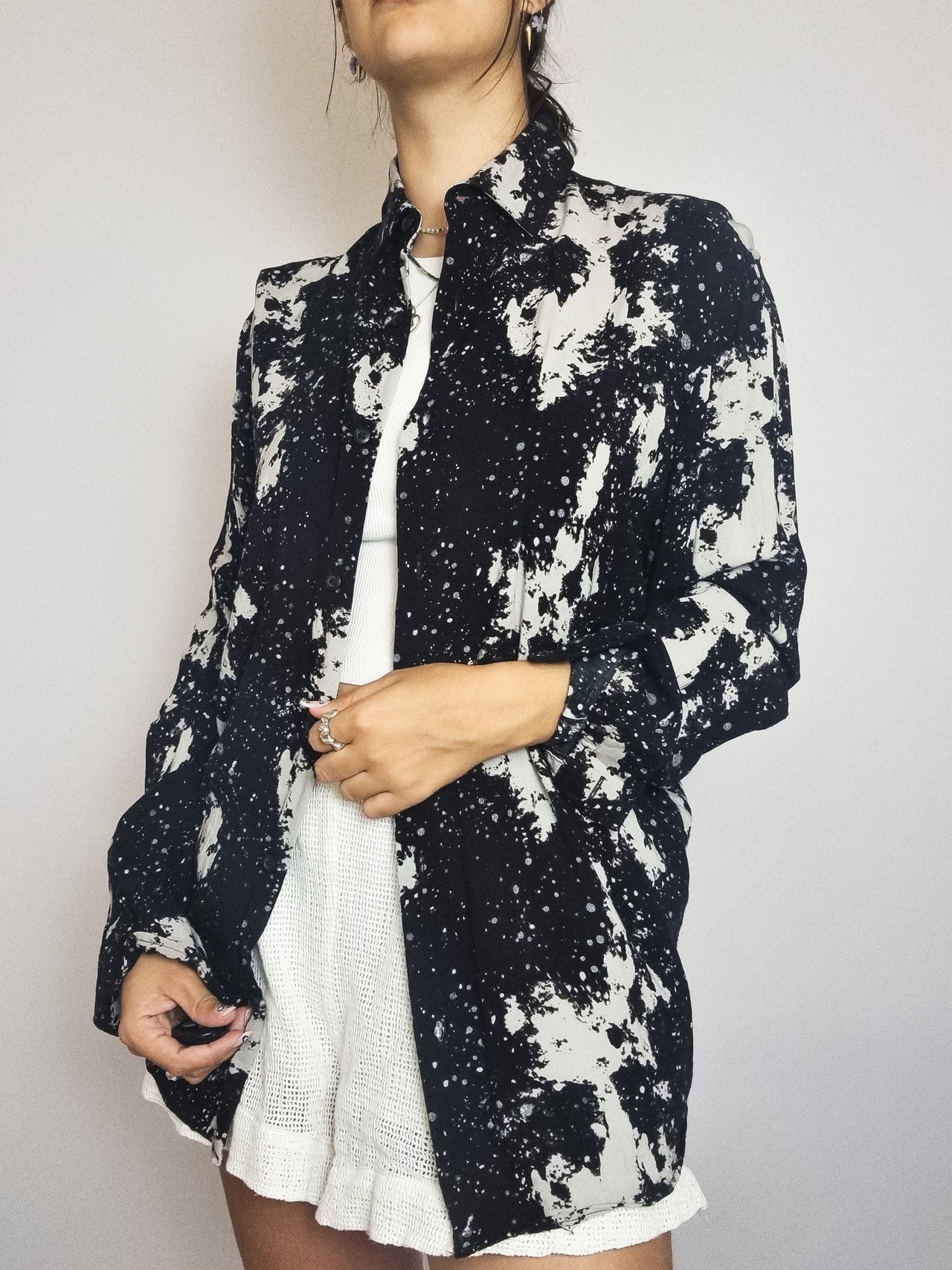 Vintage 80/90s shirt purple/blue/mustard M