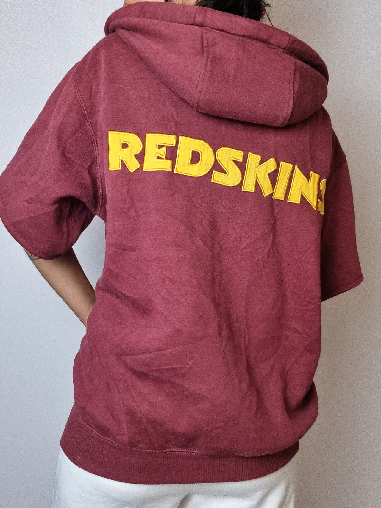 Red and yellow hooded NFL vest M