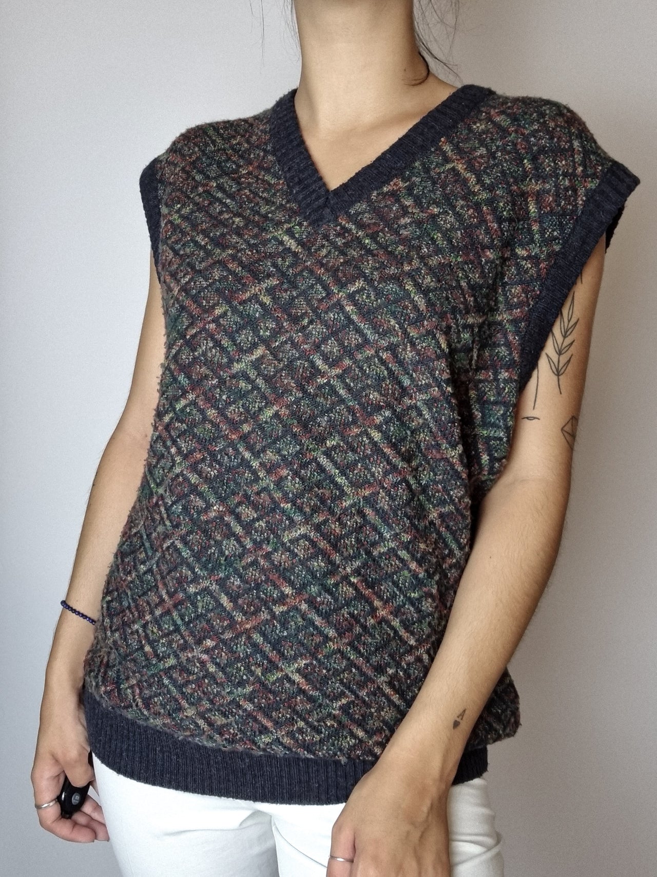 Vintage knitted vest M/L