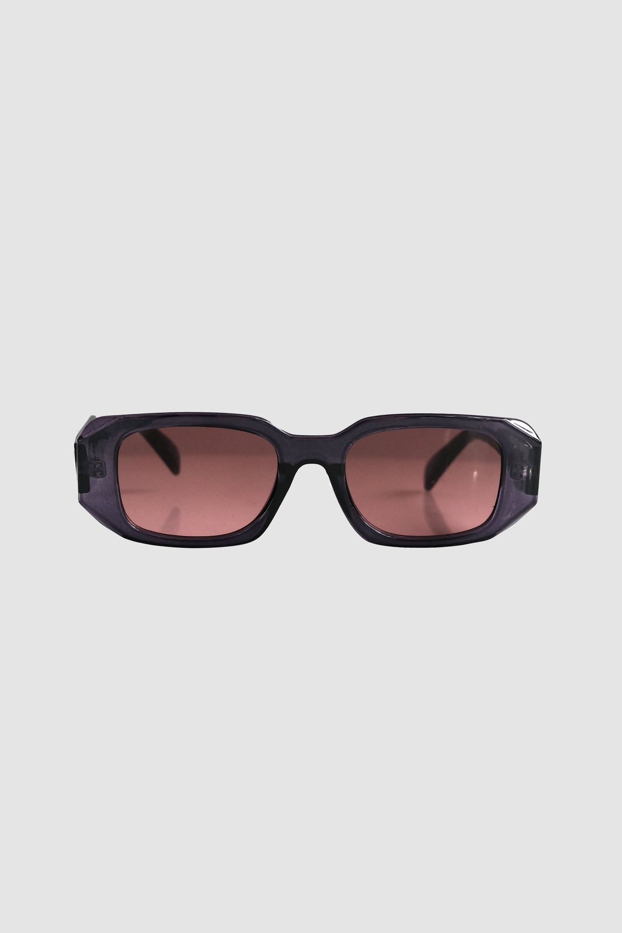 Lila rechteckige recycelte Vintage-Brille