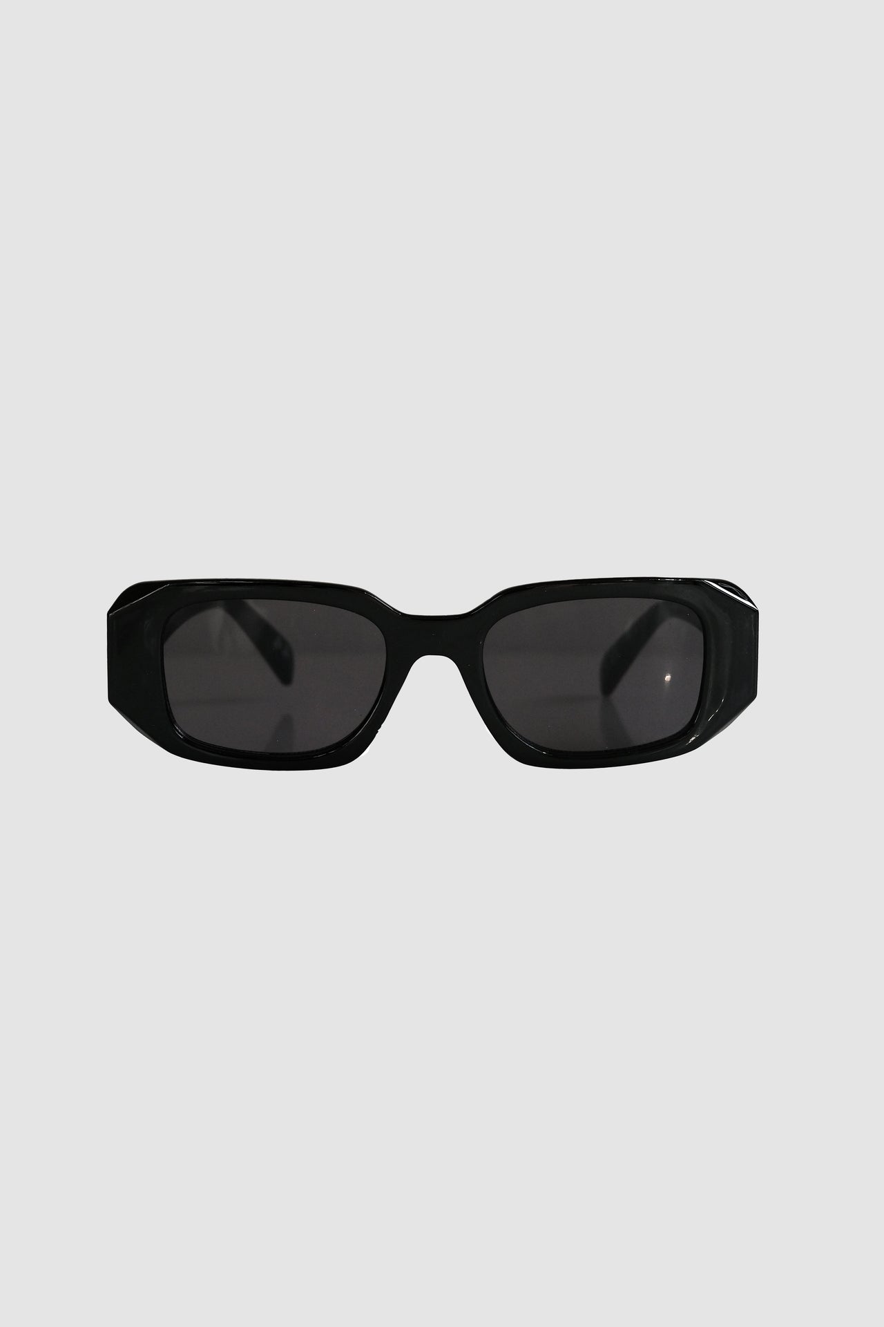 Schwarze rechteckige recycelte Vintage-Brille