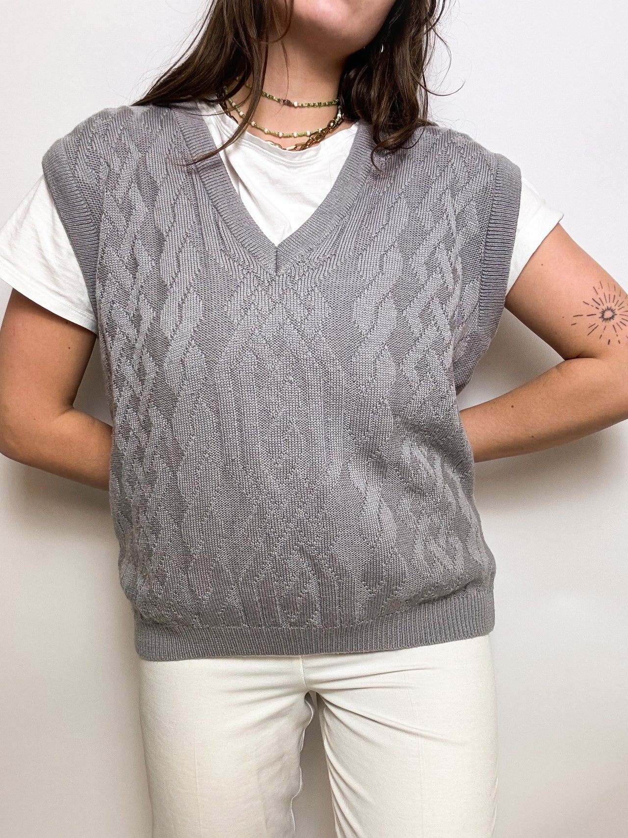 Vintage gray vest M/L