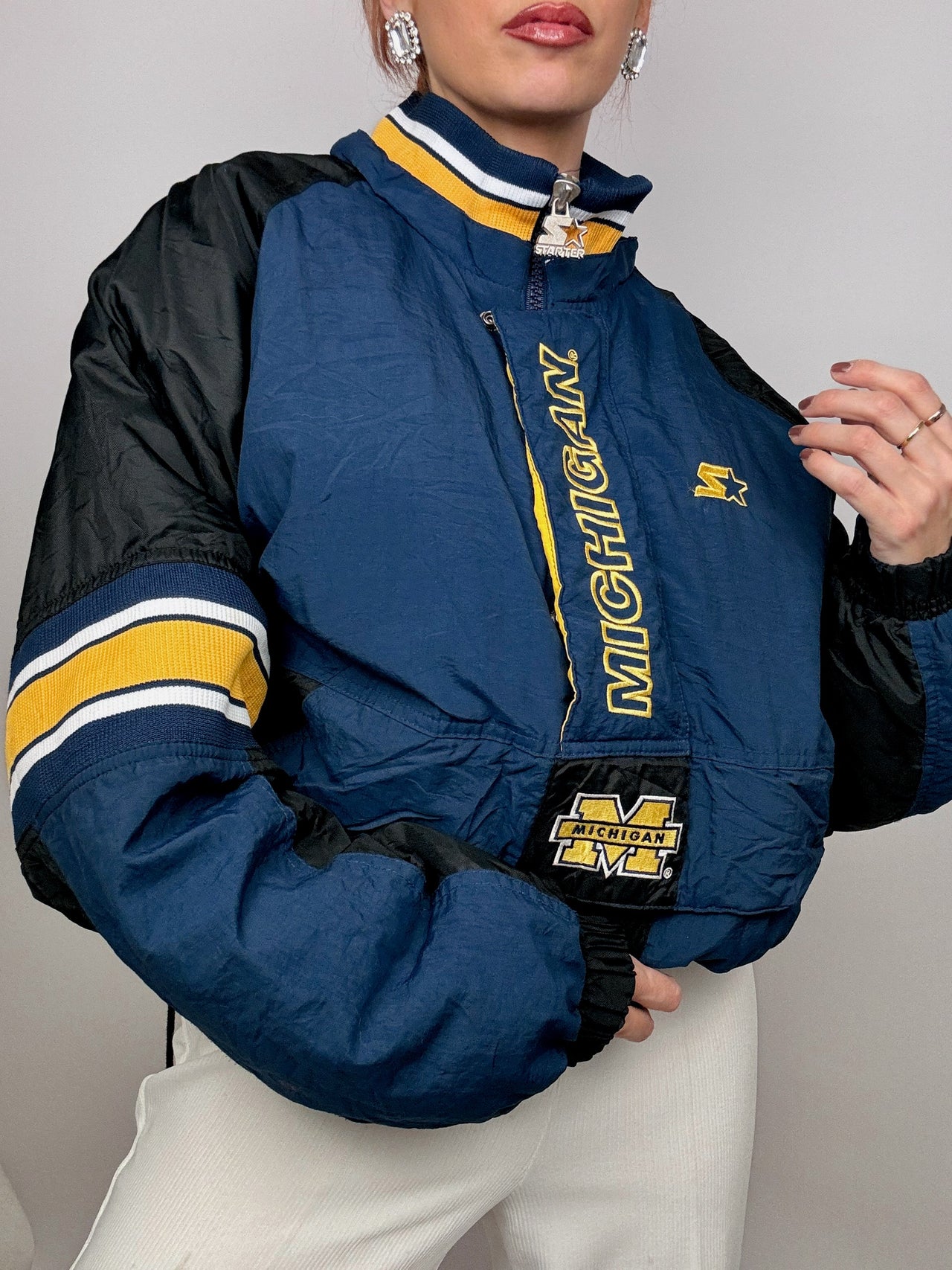 Vintage Michigan Jacket Black/Blue L