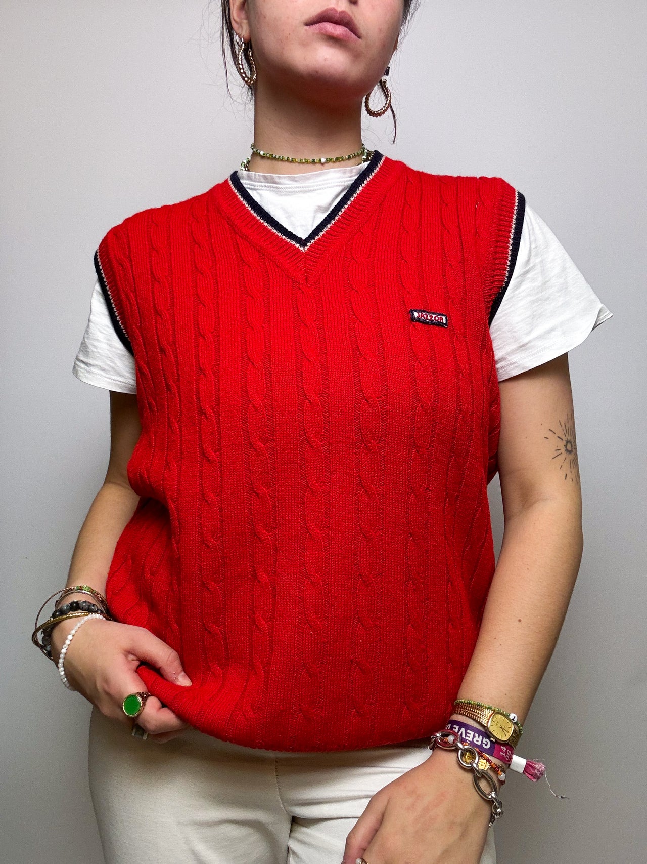 Vintage red vest M