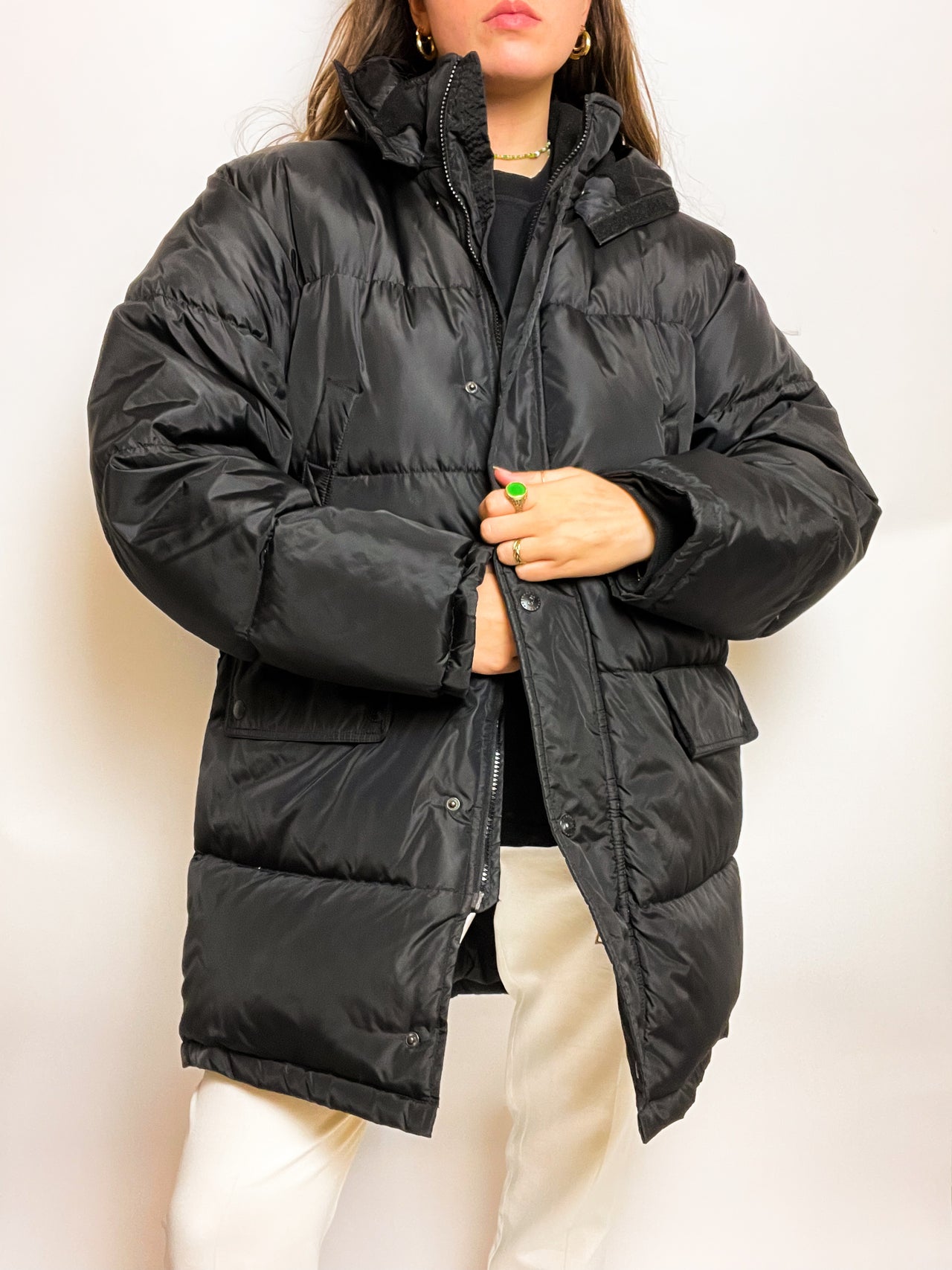 Vintage black down jacket L