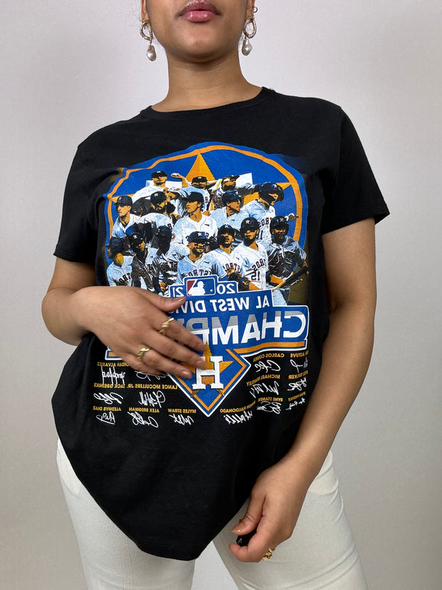 T-shirt vintage all west division champions noir, bleu
