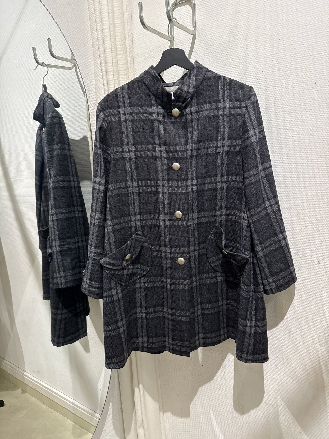 Manteau à carreaux fin S live