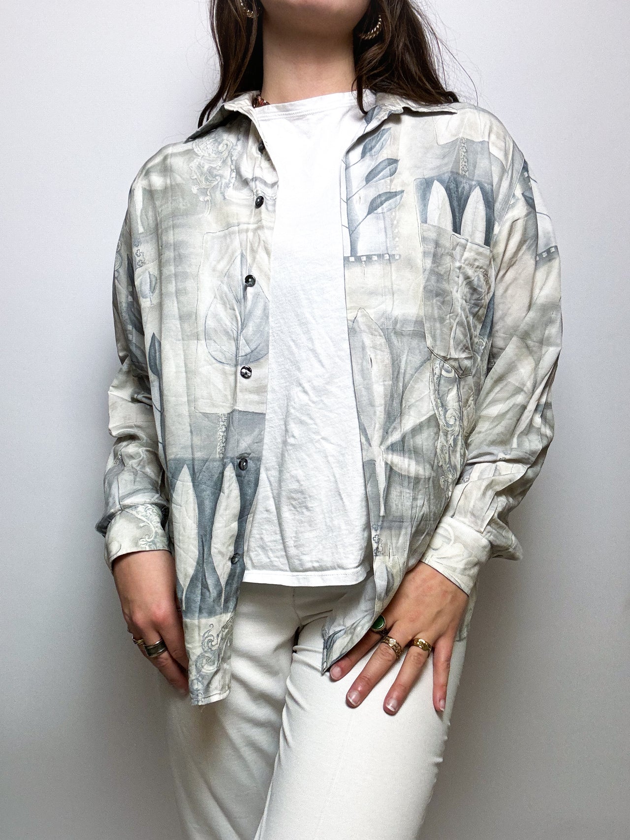 Vintage patterned shirt M/L