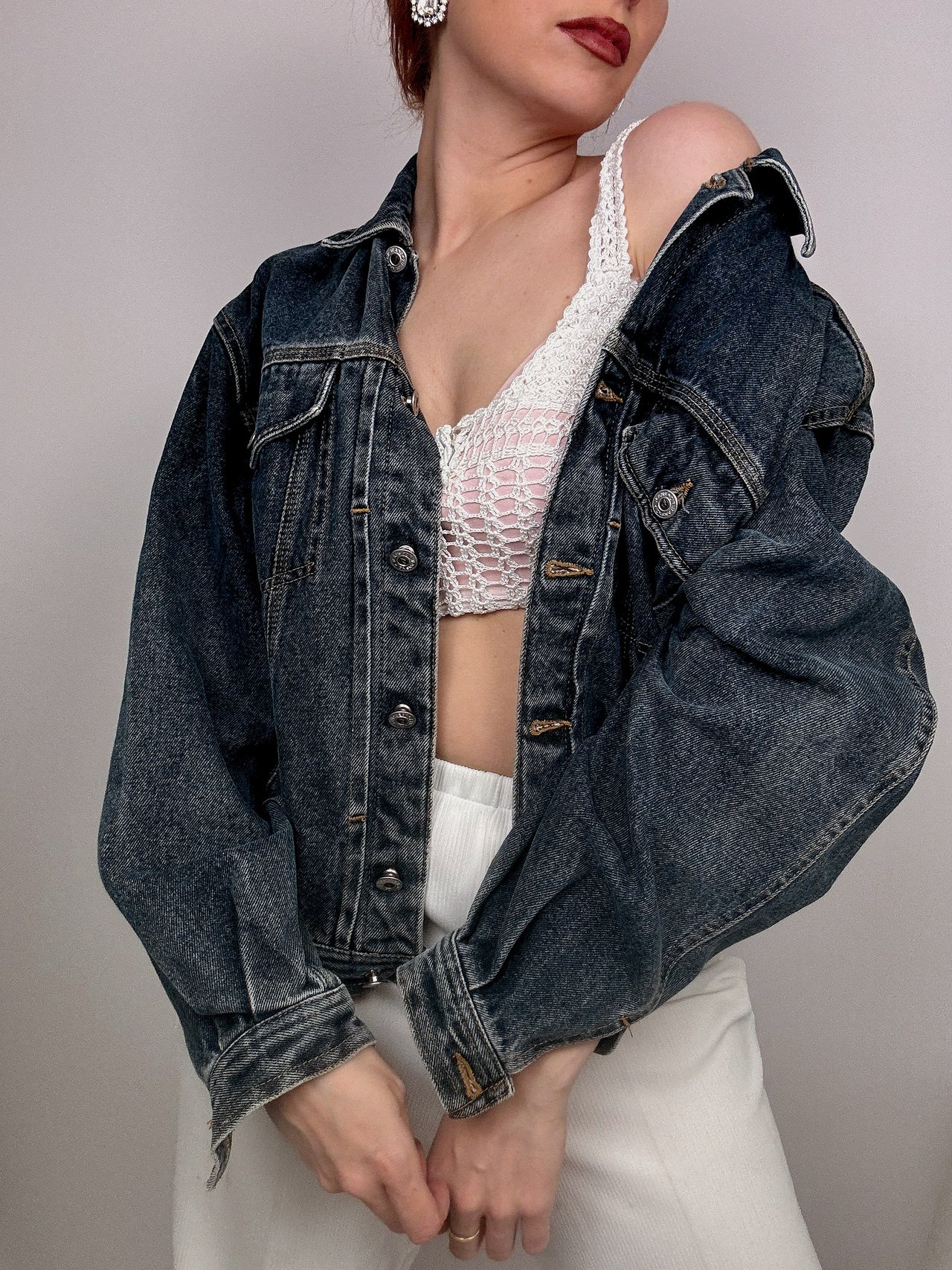 Vintage denim jacket M