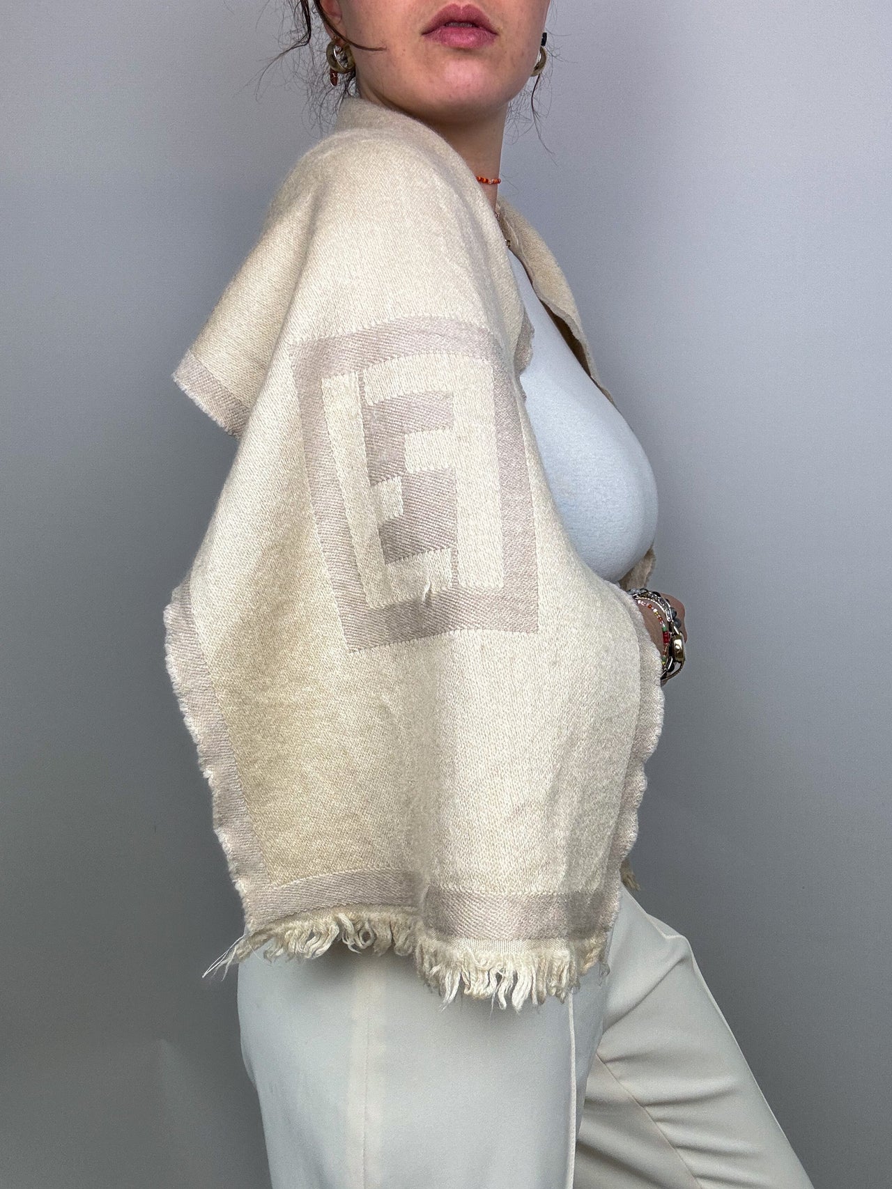 Fendi Vintage Light Beige Scarf