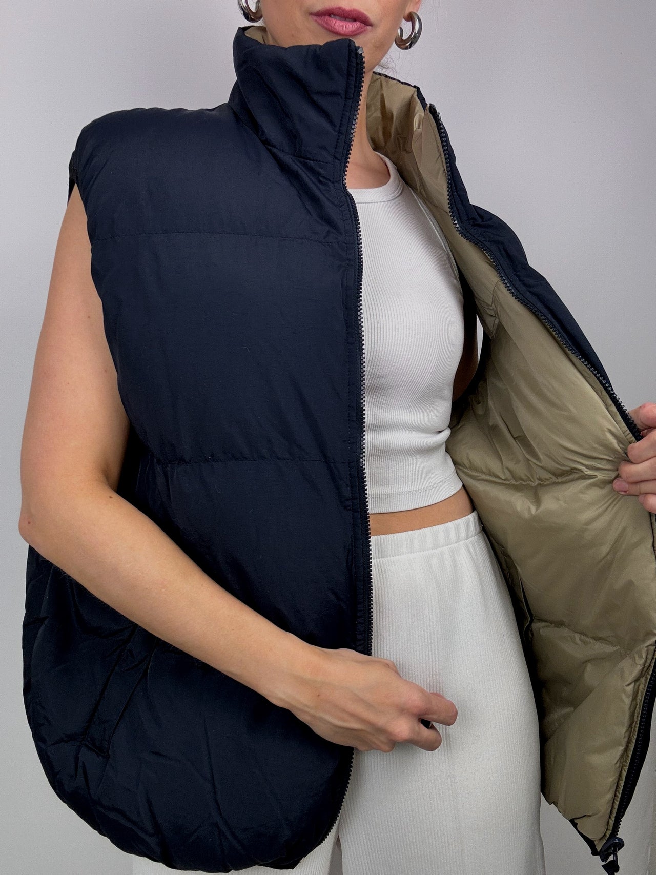 Reversible down vest
