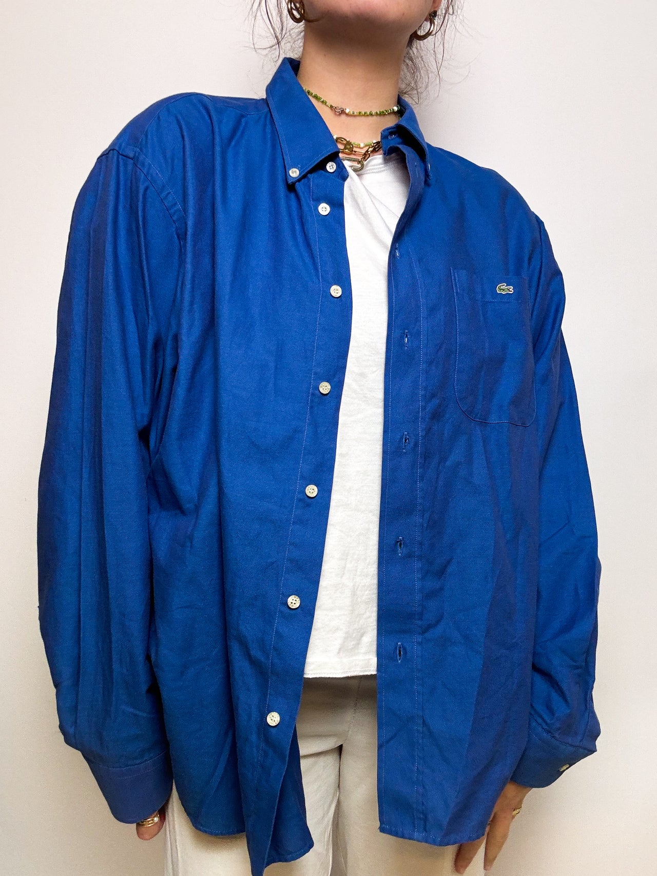 Vintage blue Lacoste shirt L