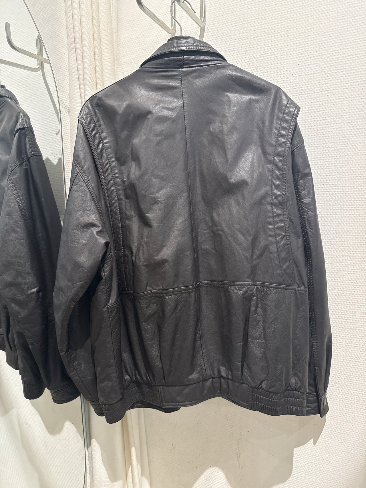 Blouson en cuir brun XL live