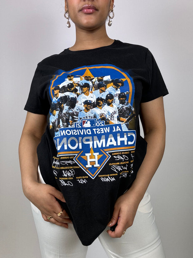 T-shirt vintage all west division champions noir, bleu
