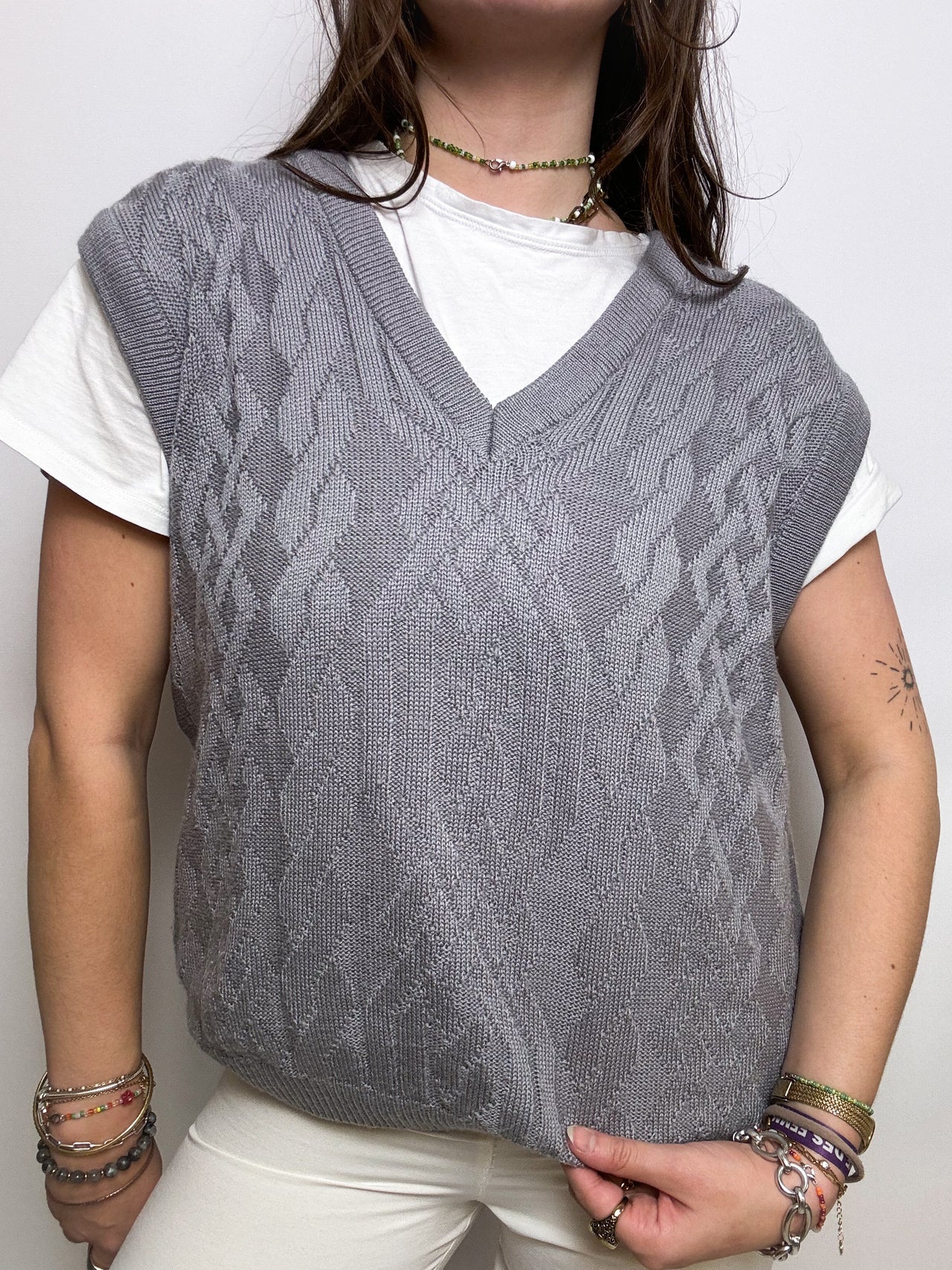 Vintage gray vest M/L