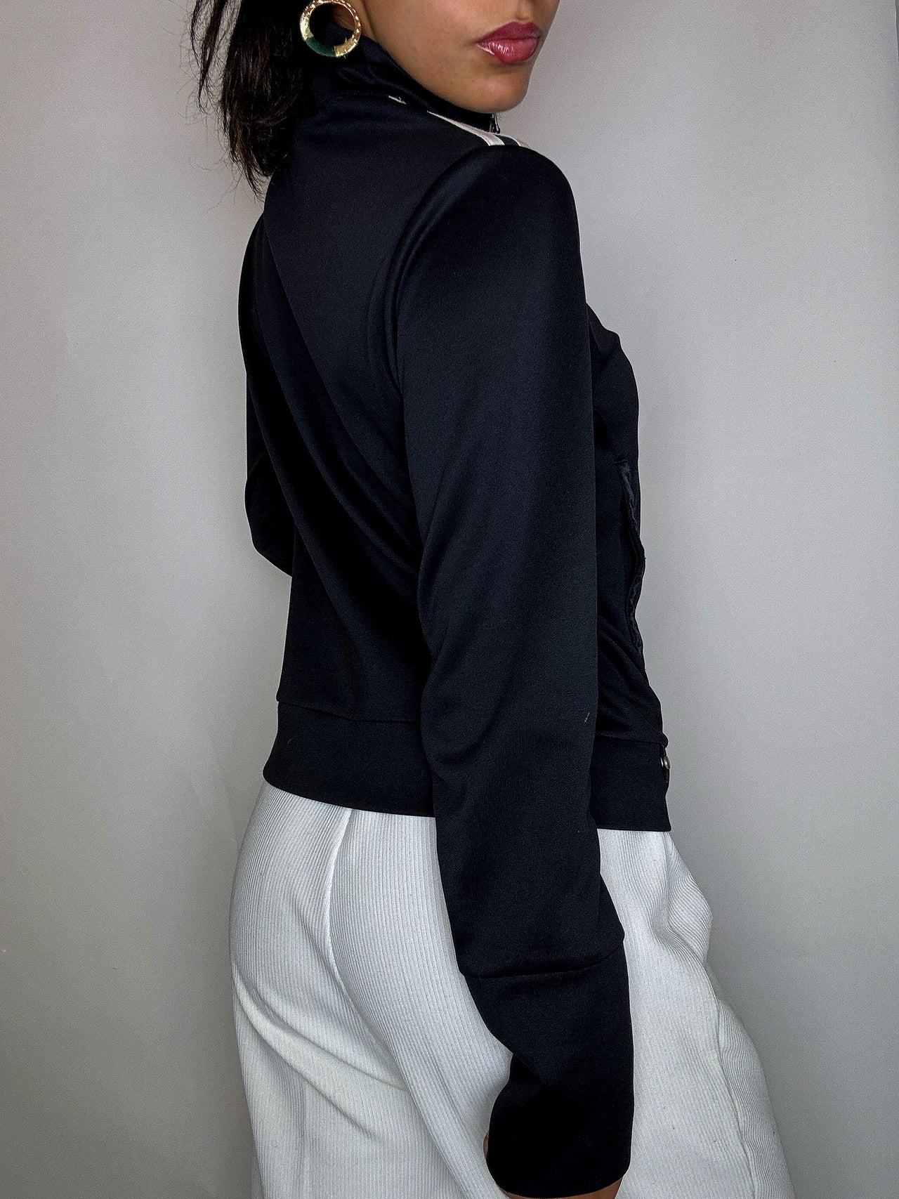 Jacket de sport noire ADIDAS L vintage