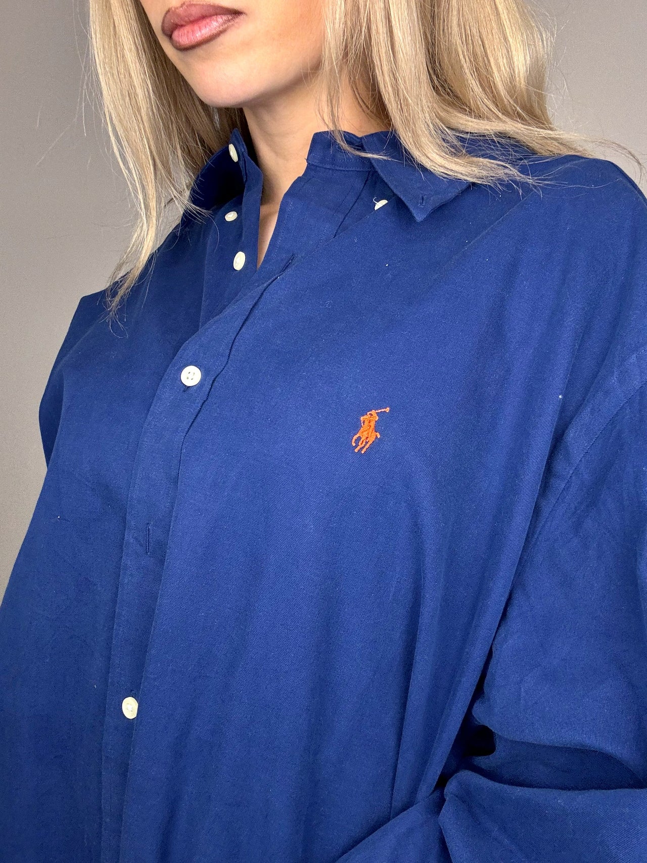 RALPH LAUREN XXL Vintage Blaues Hemd