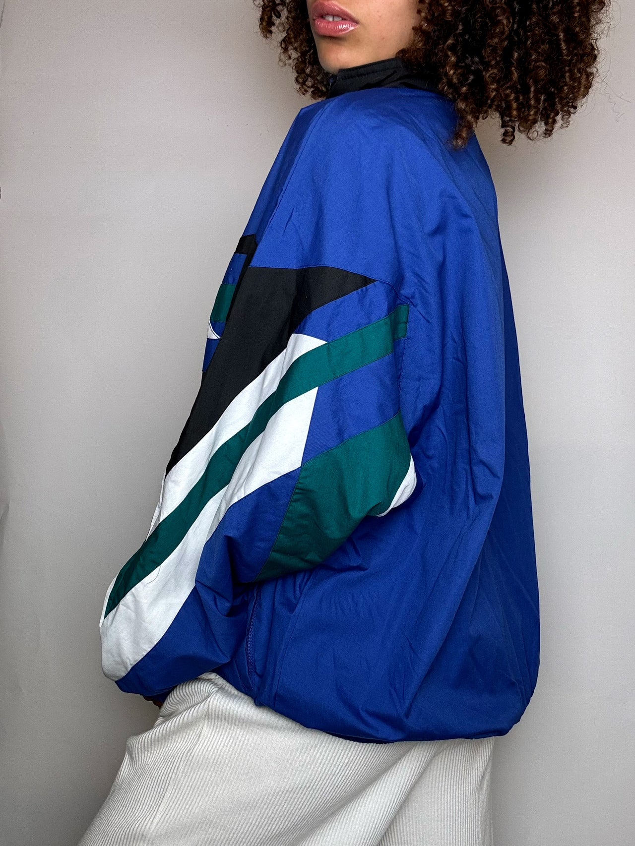 Blouson tricolore en coton S vintage