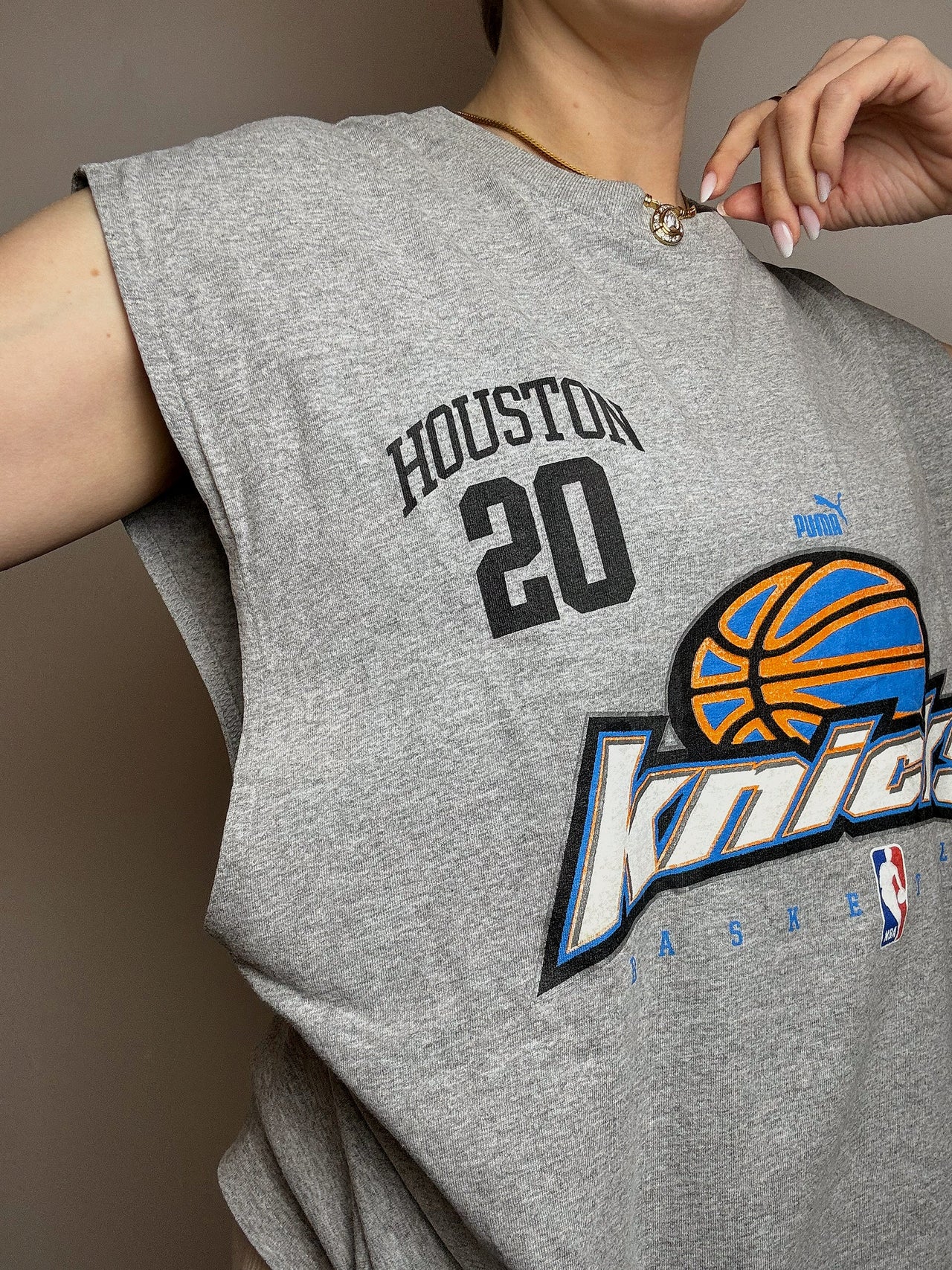 Débardeur de Basketball gris PUMA x NY KNICKS L