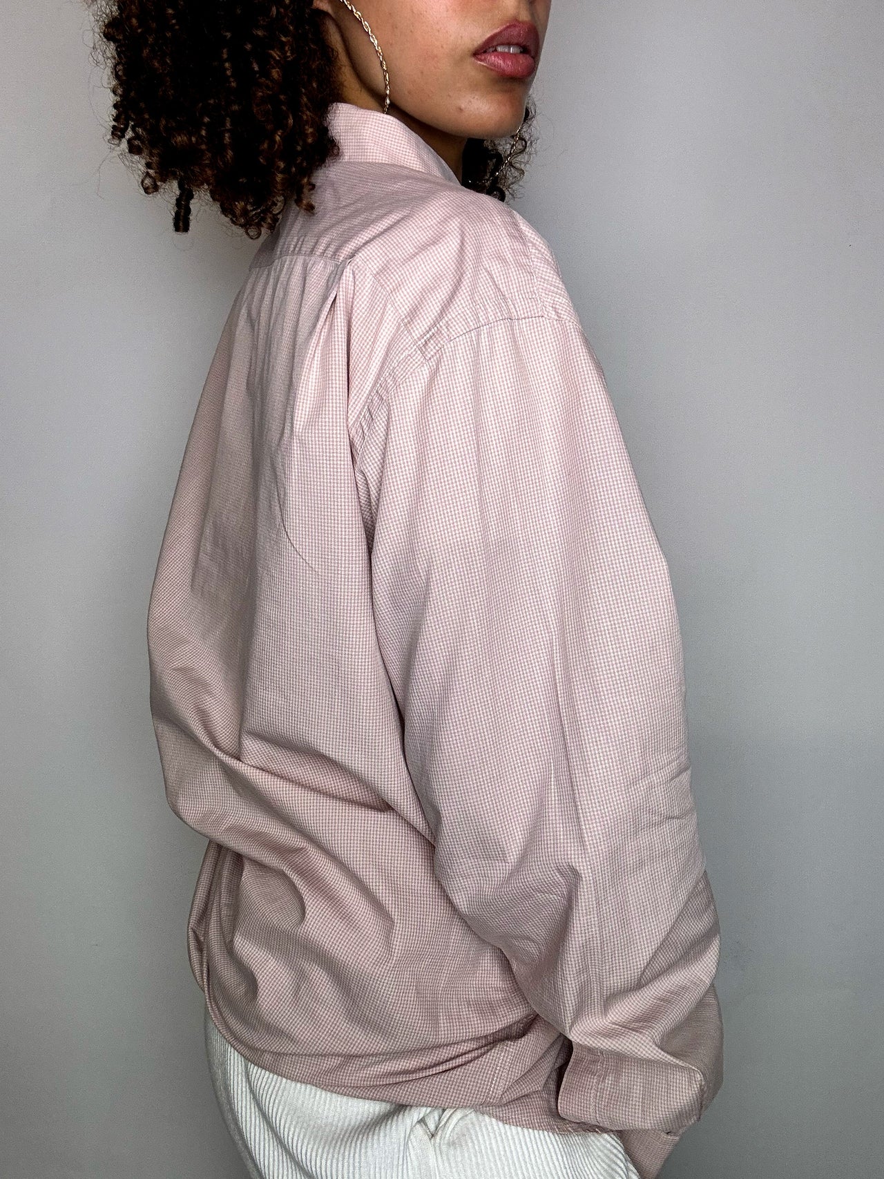 Chemise à carreaux rose LACOSTE L vintage