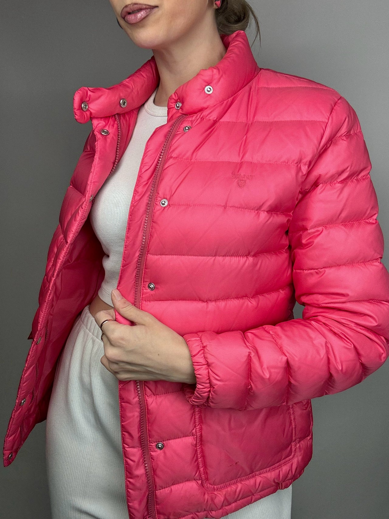 GANT M vintage pink fine puffy down jacket