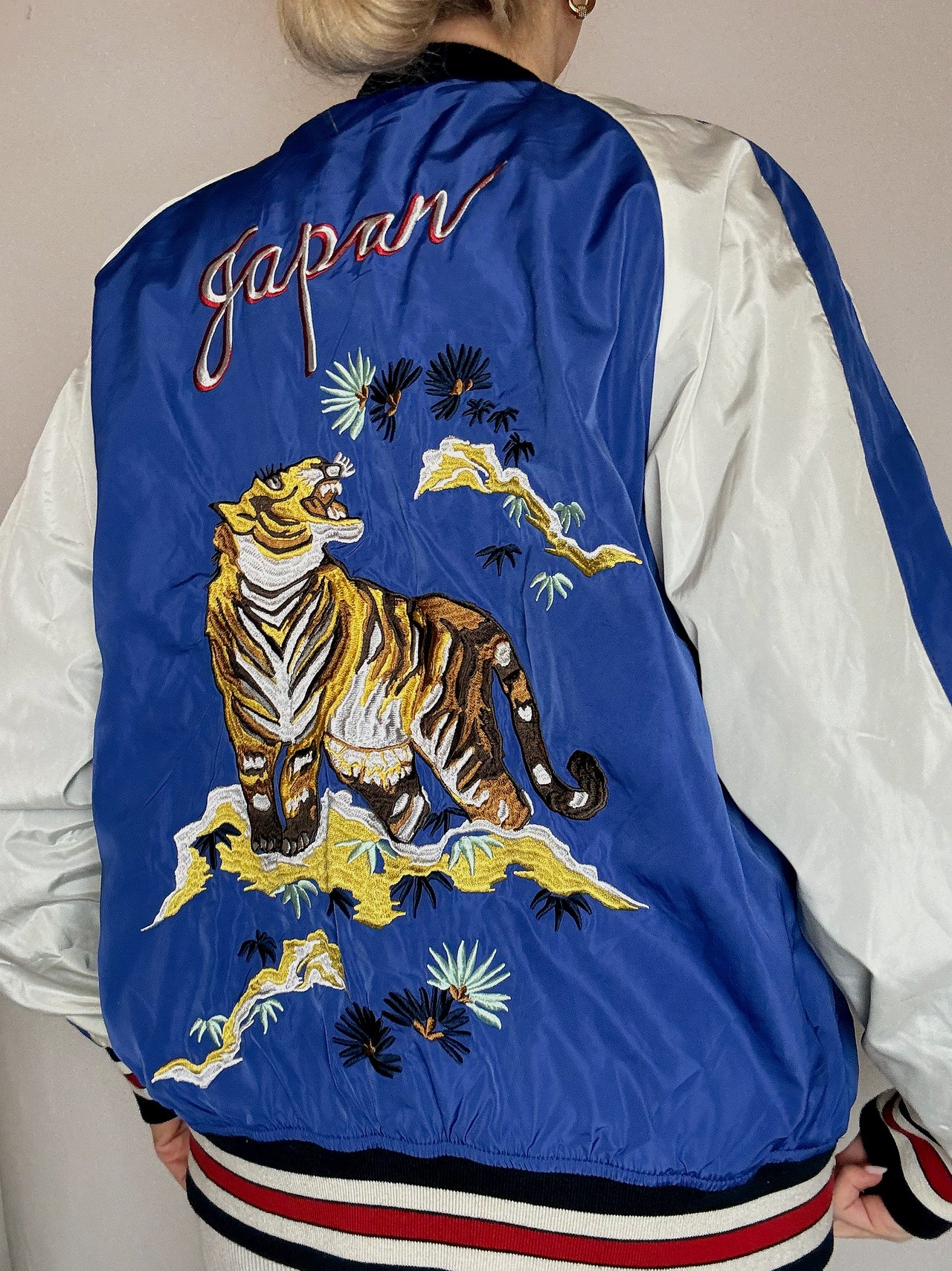 Blouson japonais bleu SUPERDRY M vintage