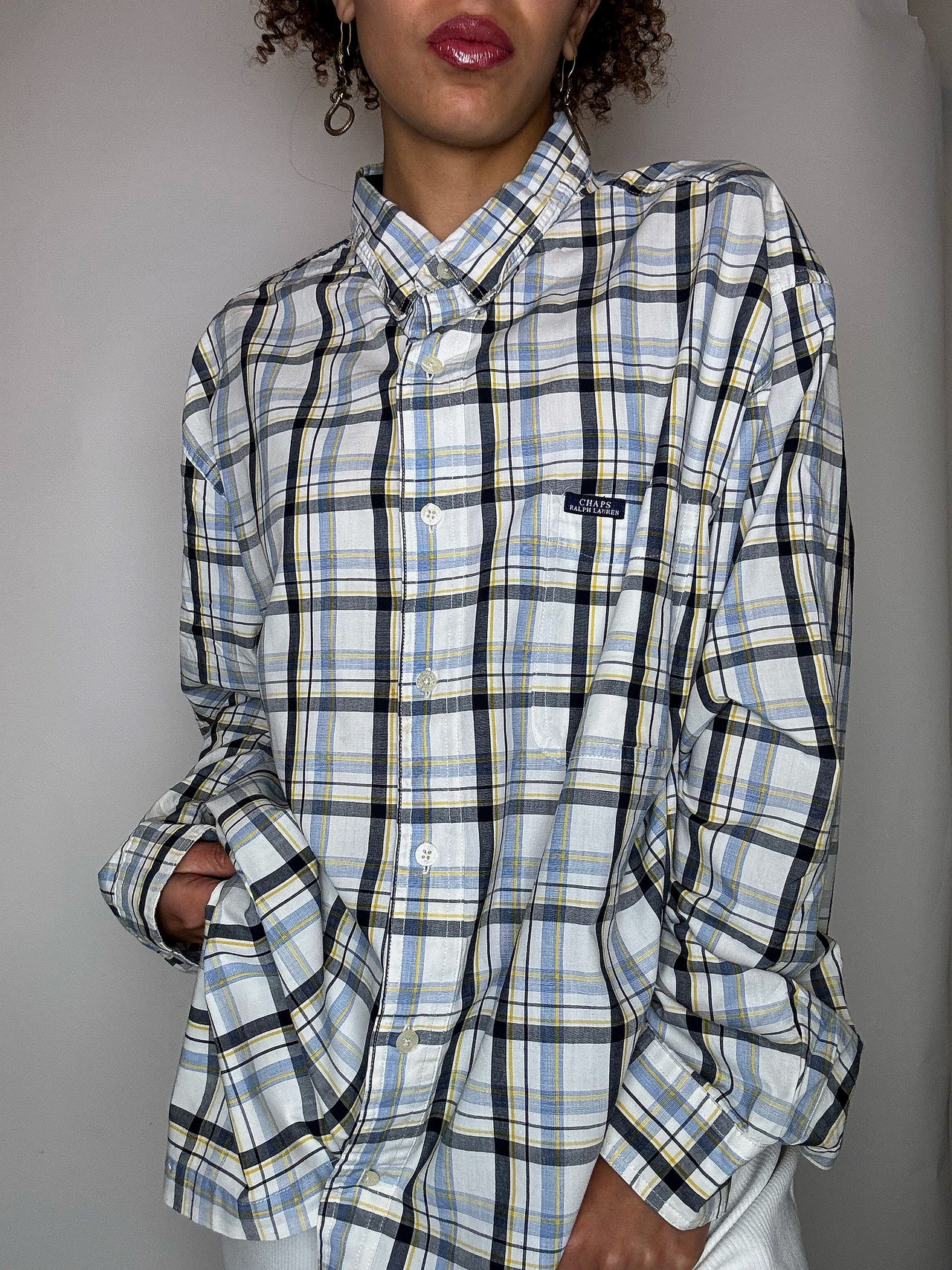 Chemise à carreaux CHAPS BY RALPH LAUREN L vintage