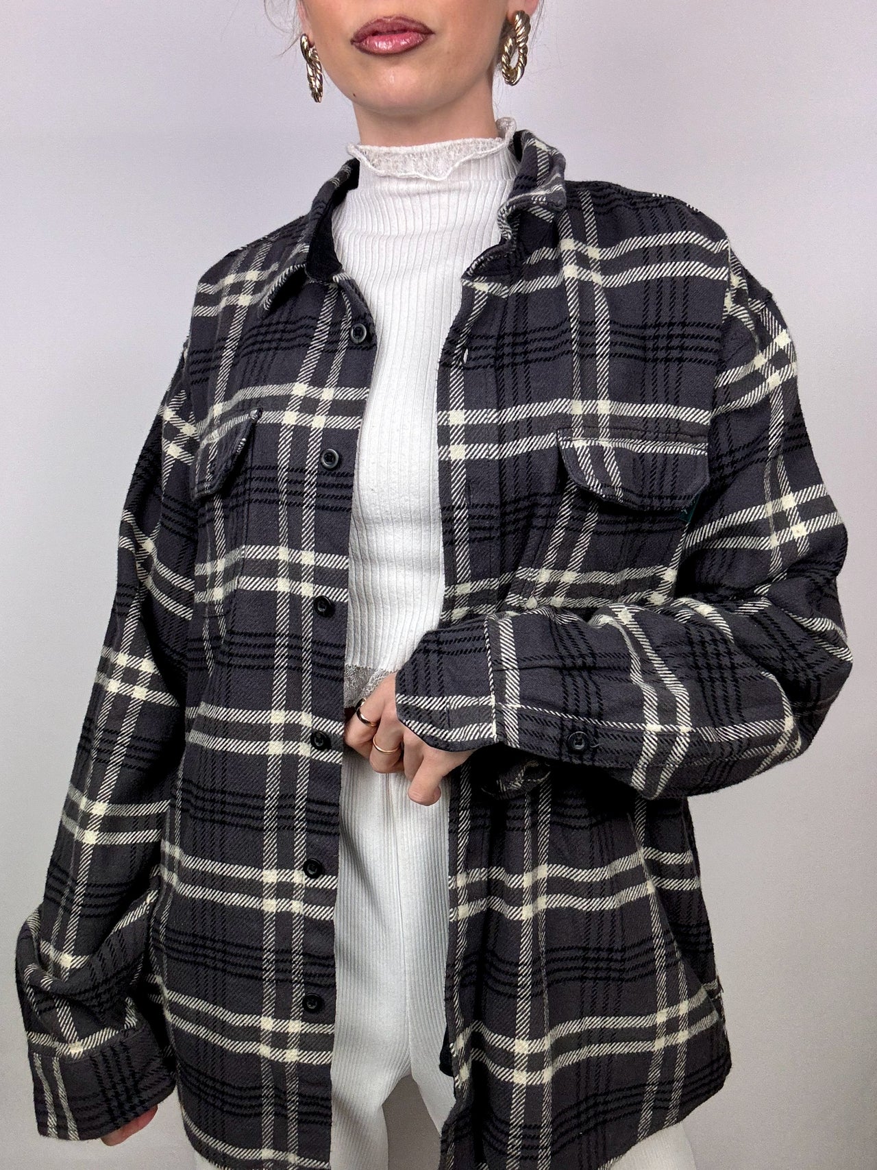 Vintage XL Thick Plaid Shirt