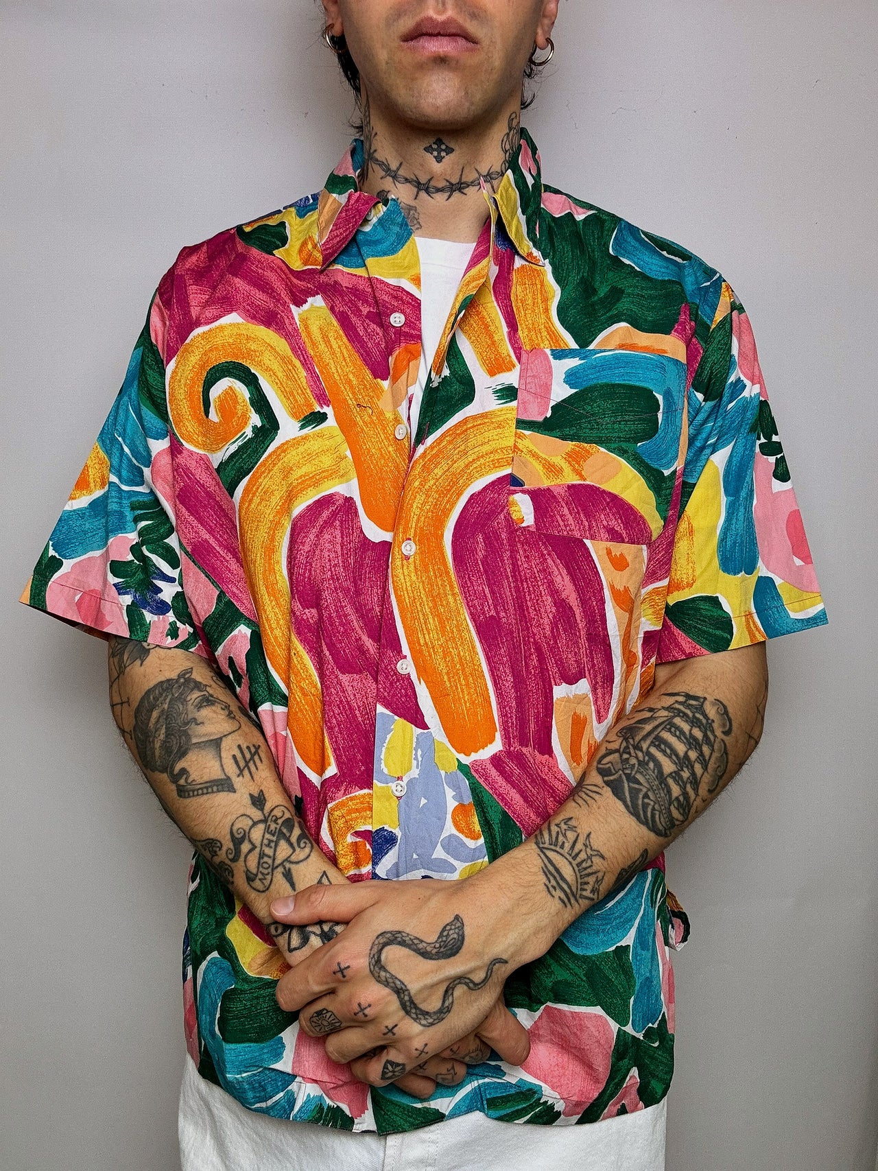 LACOSTE M/L Vintage Pastell gestreiftes Hemd