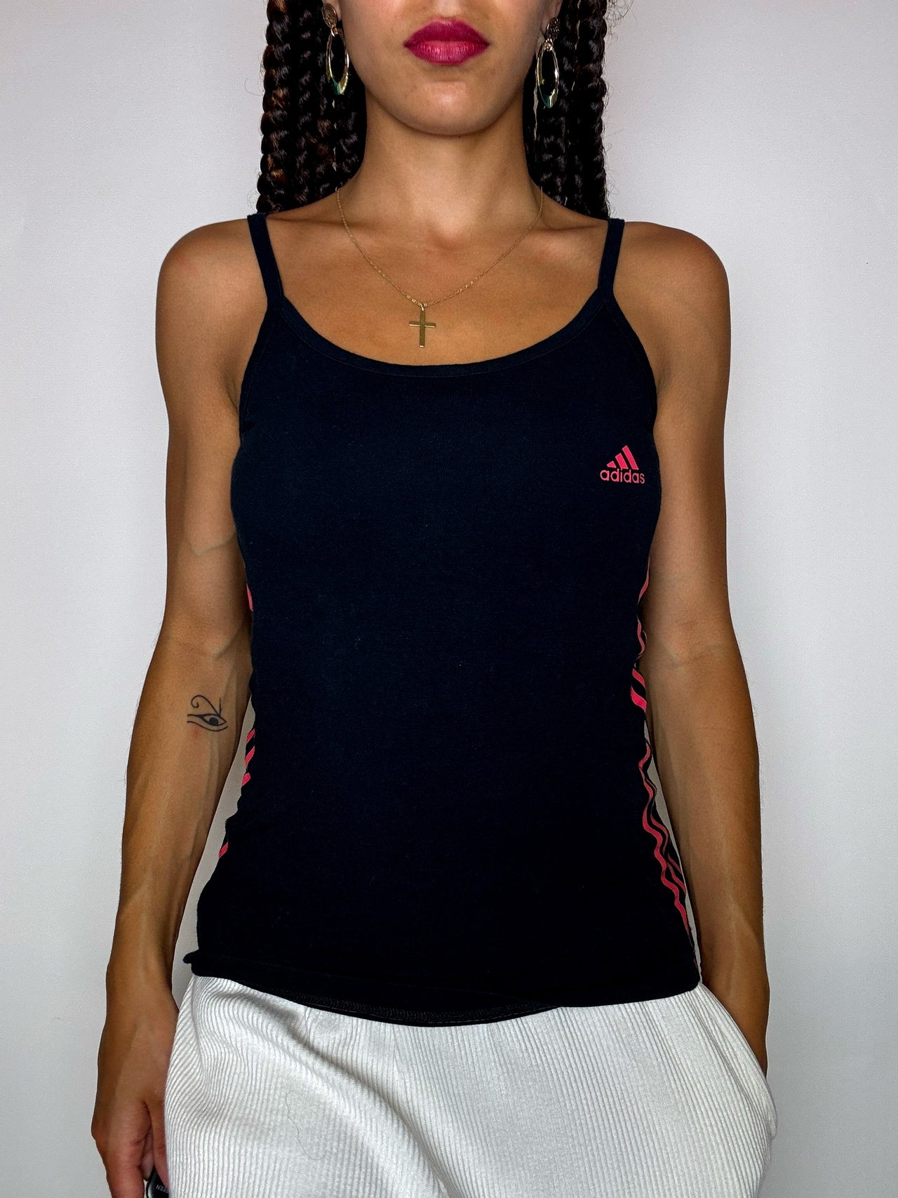 Débardeur à bretelles noir ADIDAS S vintage