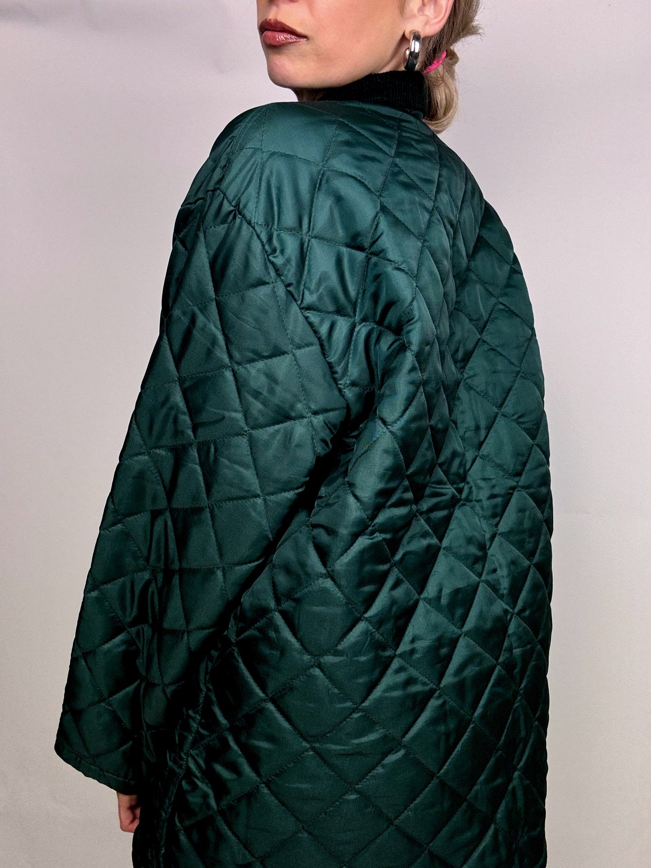 Vintage XL green quilted jacket