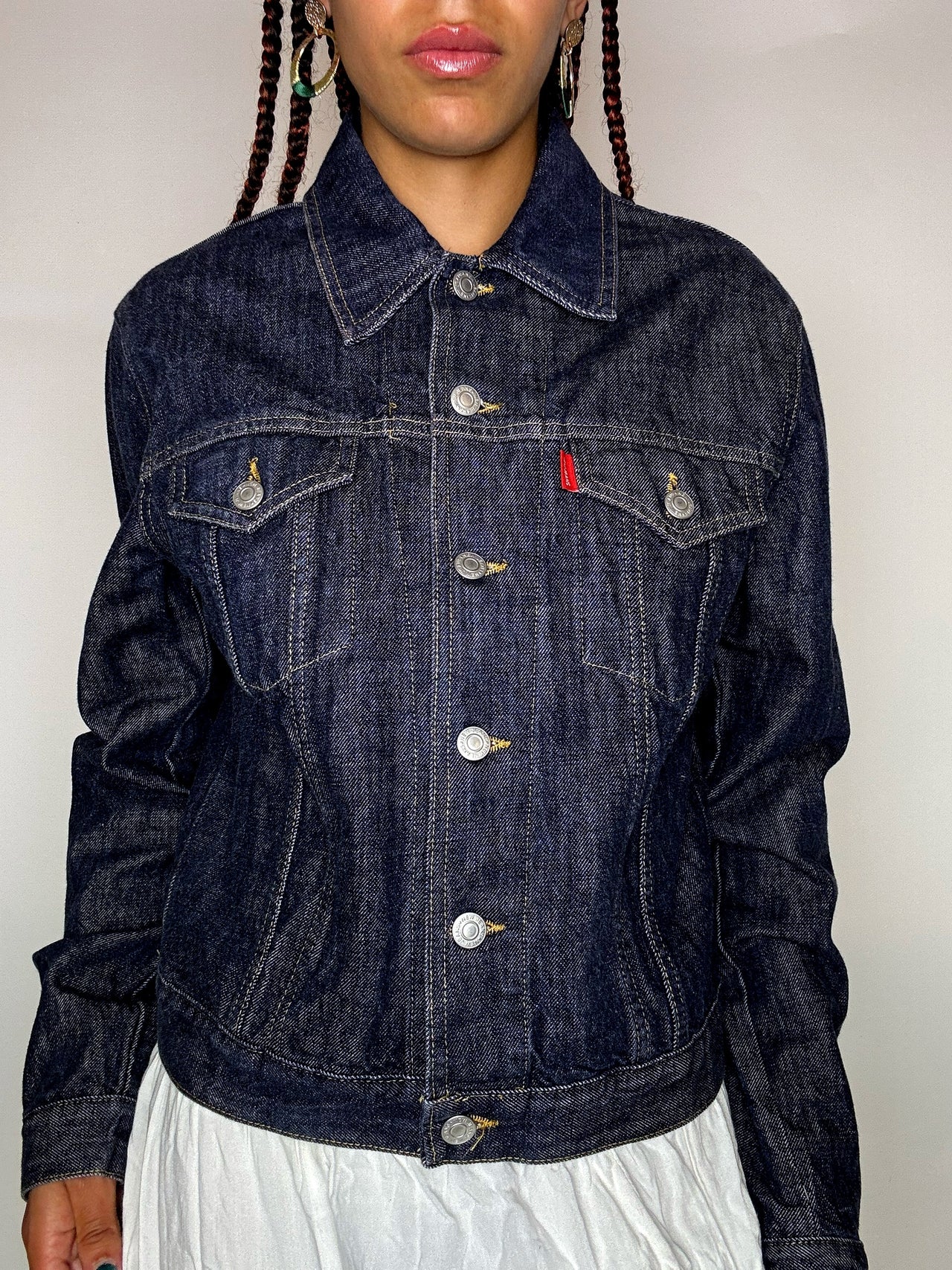 Vintage Wampum leichte Jeansjacke