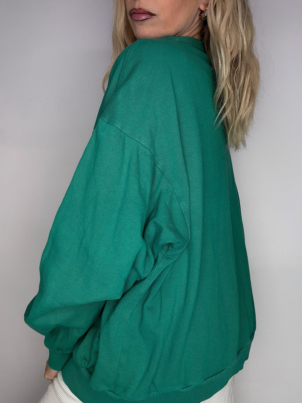 Cardigan en jersey vert LACOSTE L/XL vintage