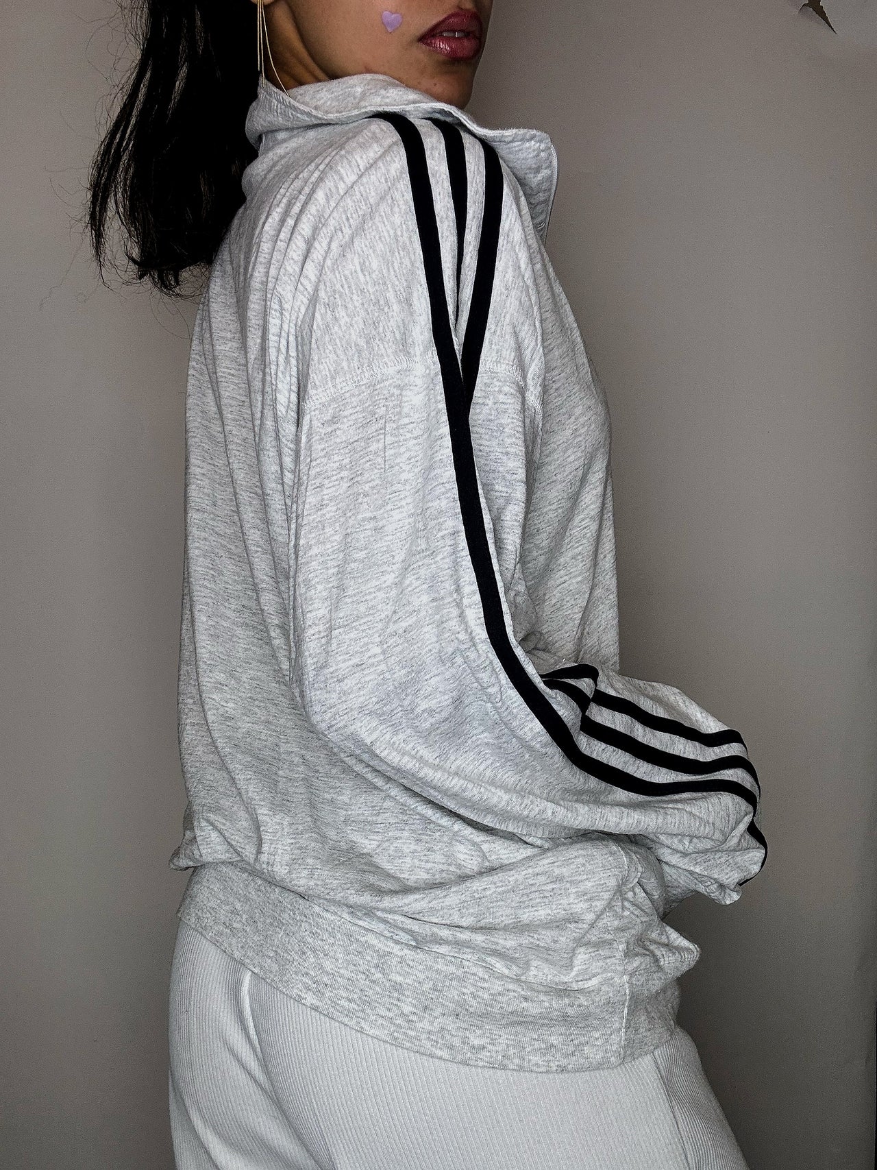 Sweat col zippé gris ADIDAS M/L vintage