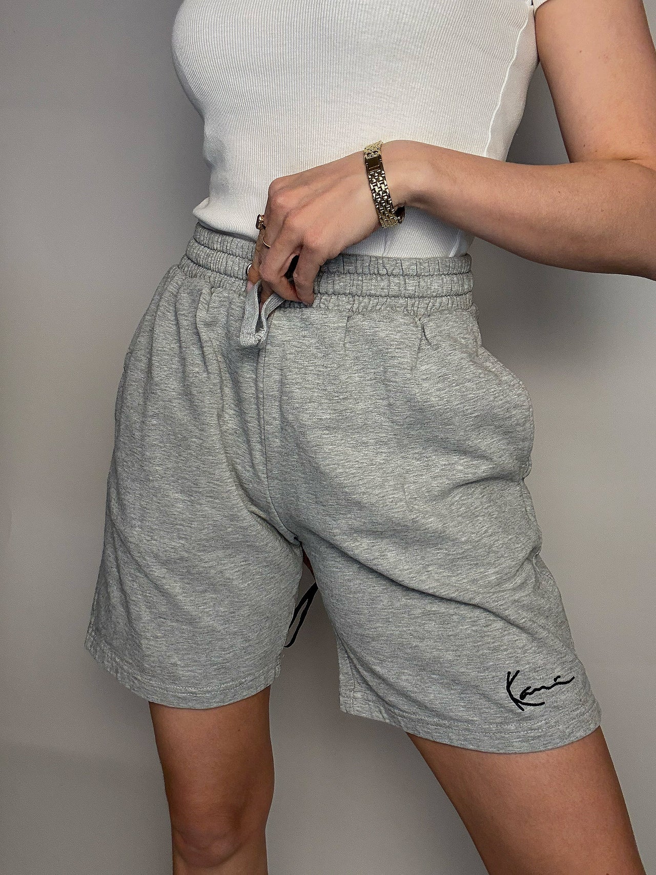 Short en molleton gris KANI S vintage