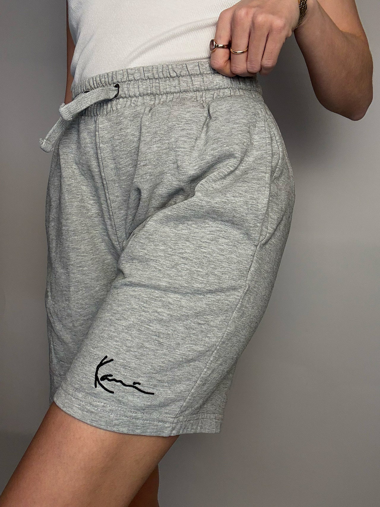 Short en molleton gris KANI S vintage