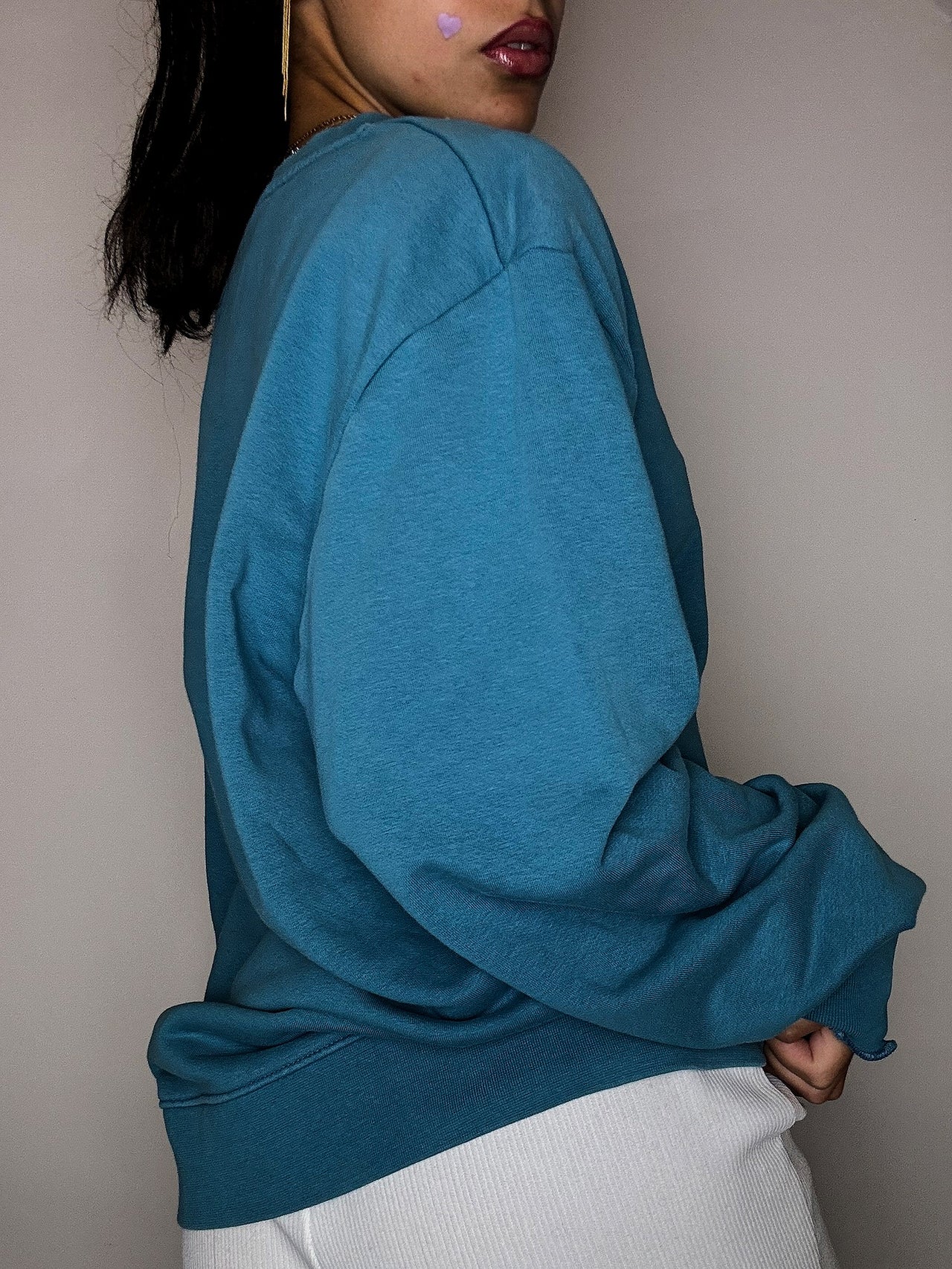 Sweat col rond bleu STARTER XL vintage