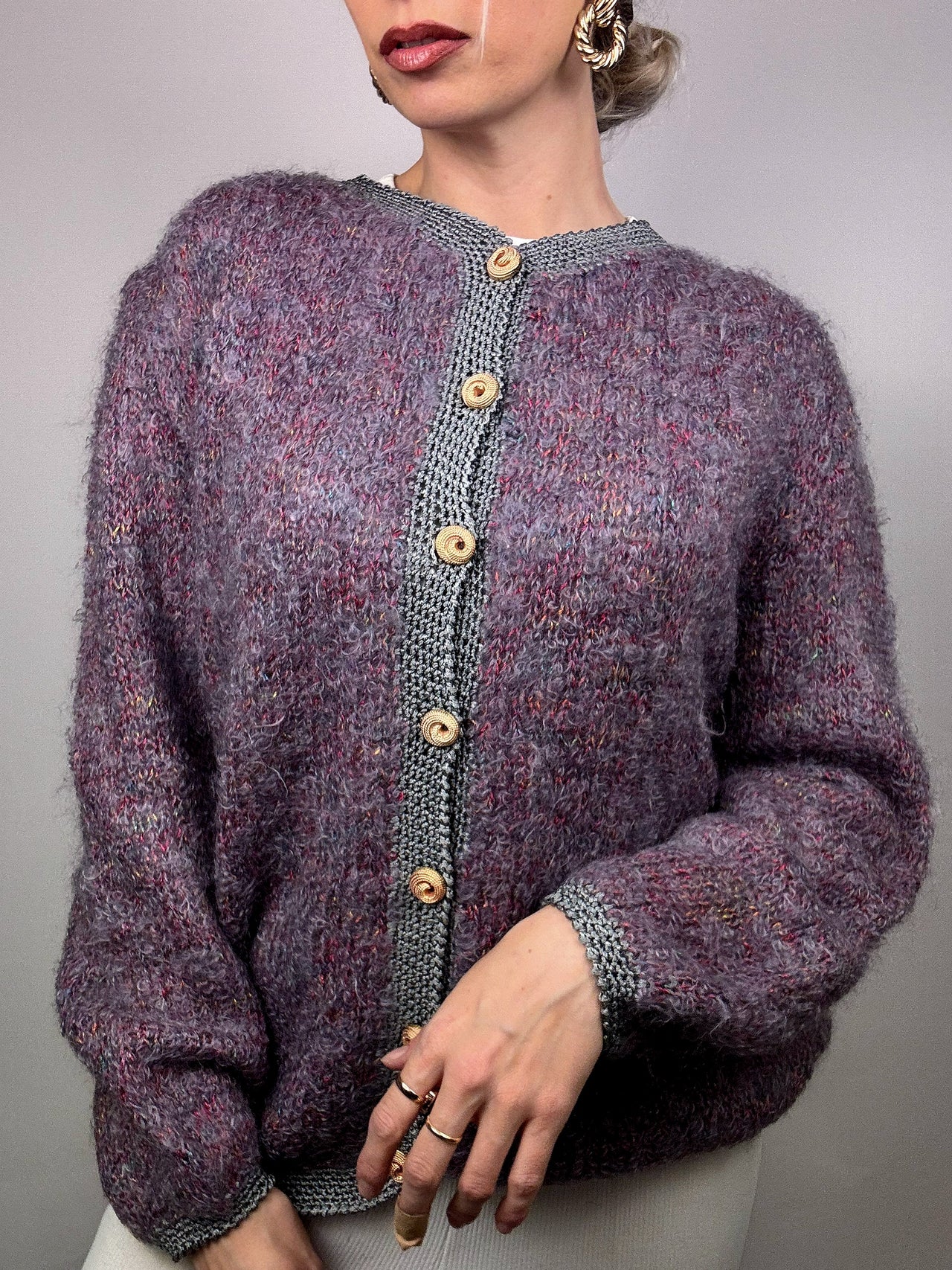 Cardigan en mohair vintage