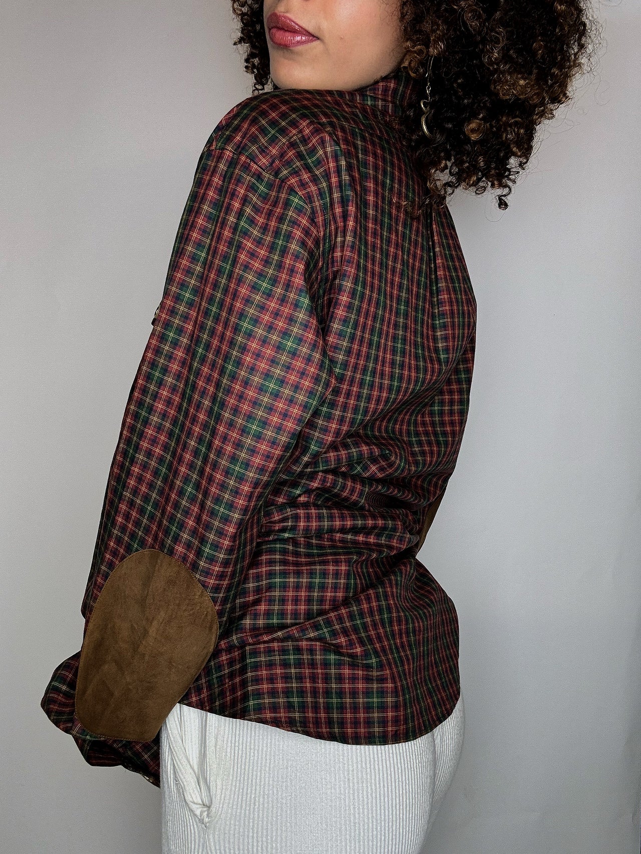 Chemise à carreaux avec coudières RALPH LAUREN M vintage