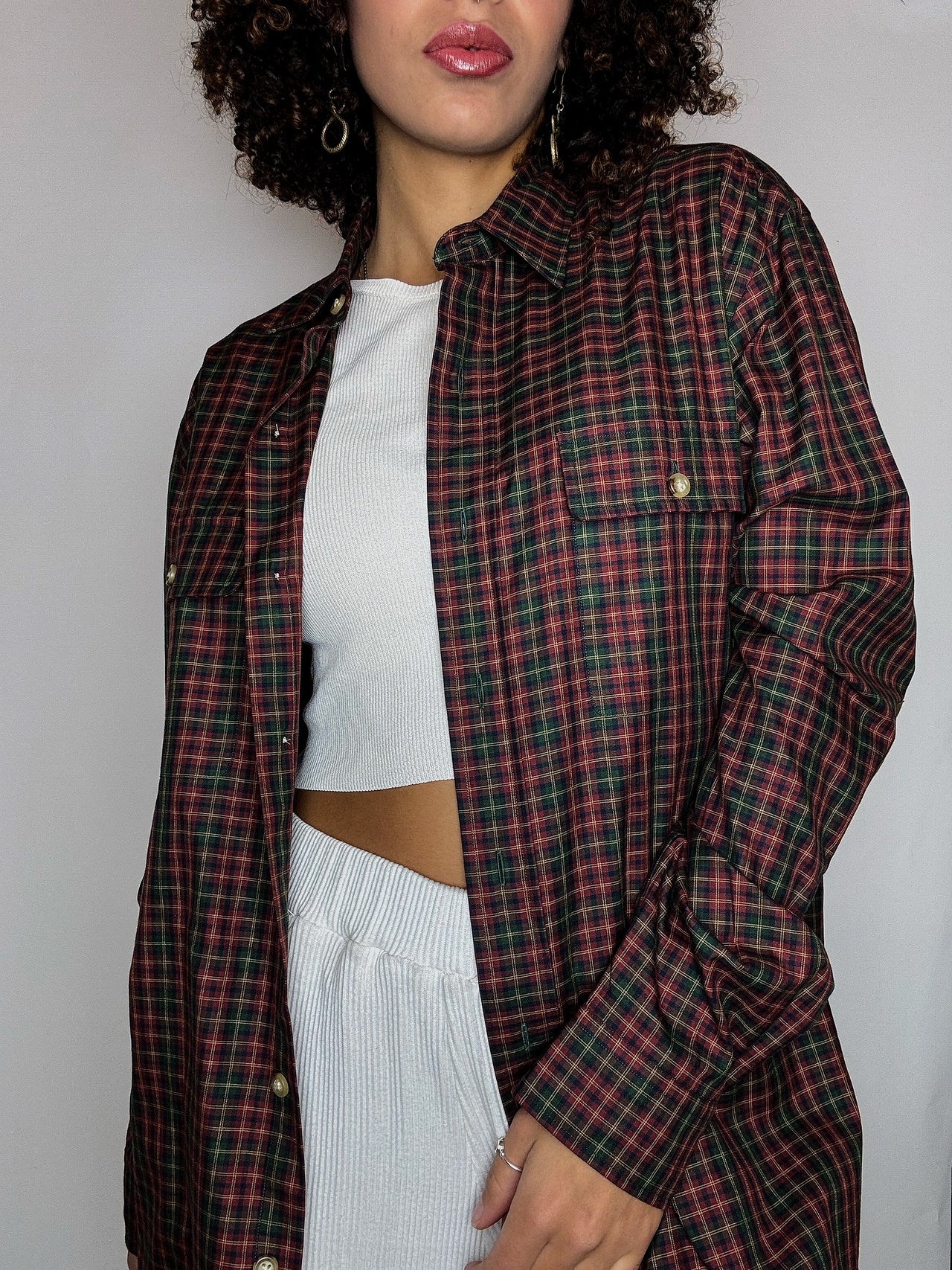 Chemise à carreaux avec coudières RALPH LAUREN M vintage