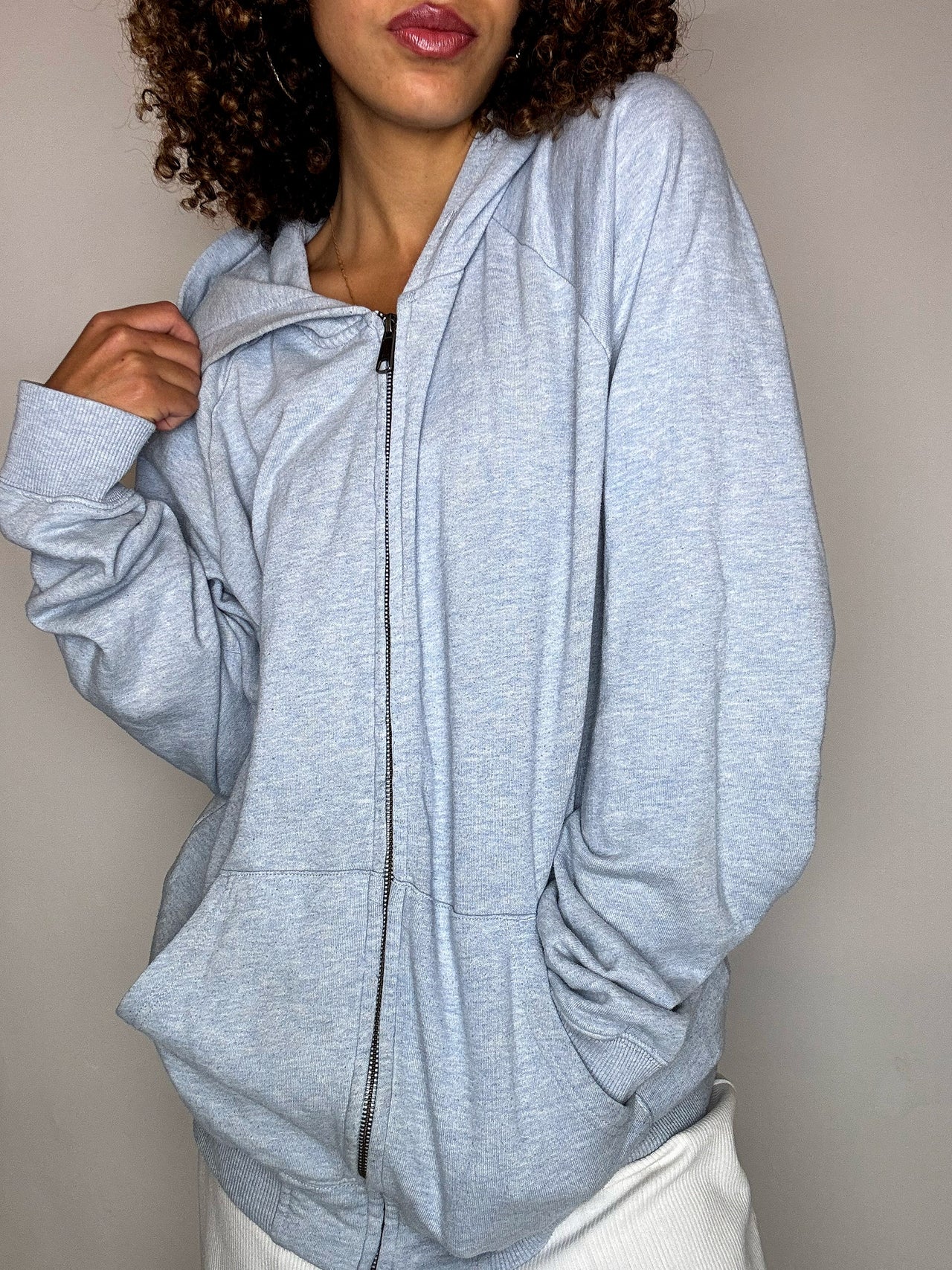 Hoodie zippé gris CARHARTT L vintage