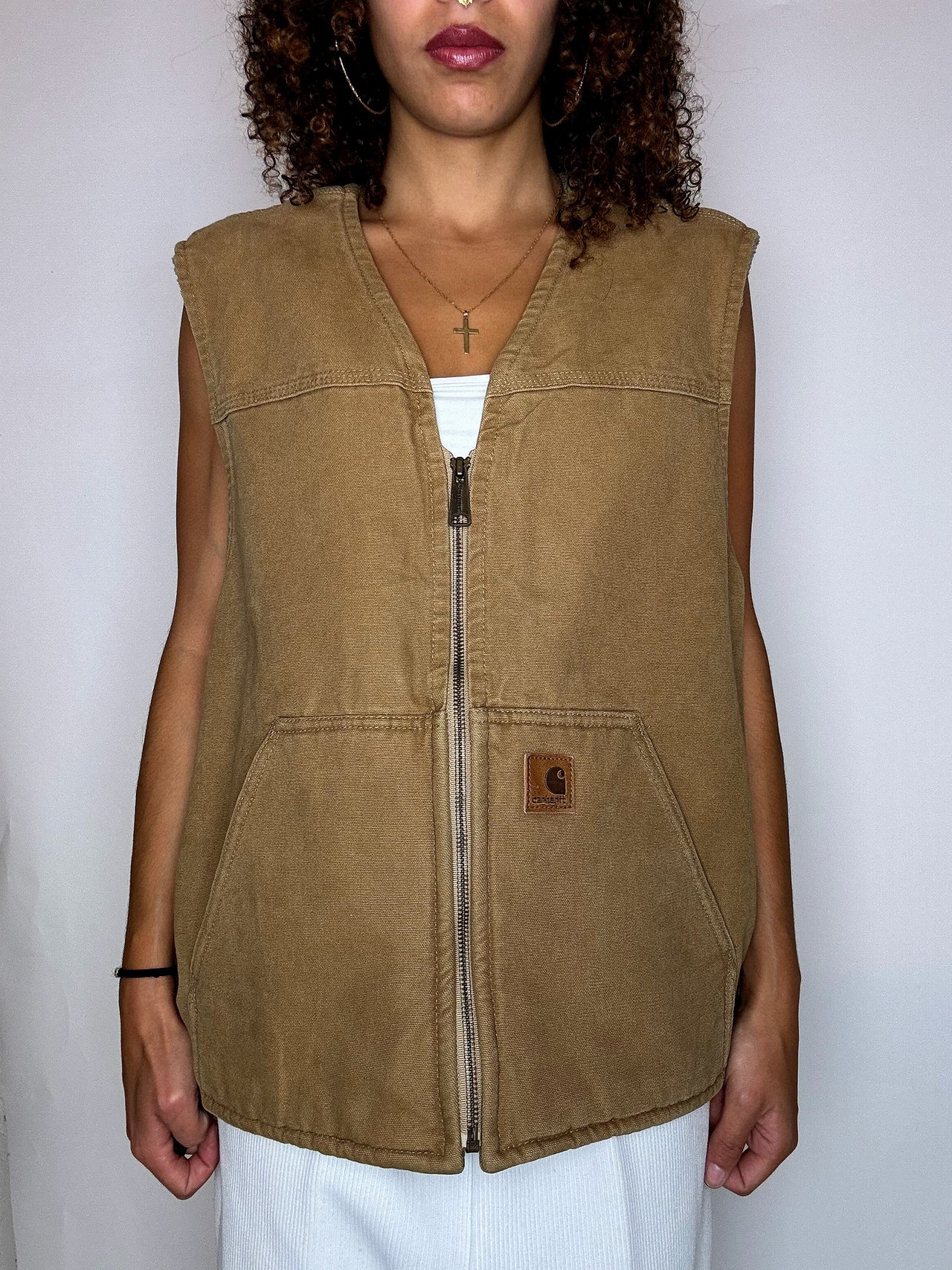 Gilet doublée beige CARHARTT L vintage