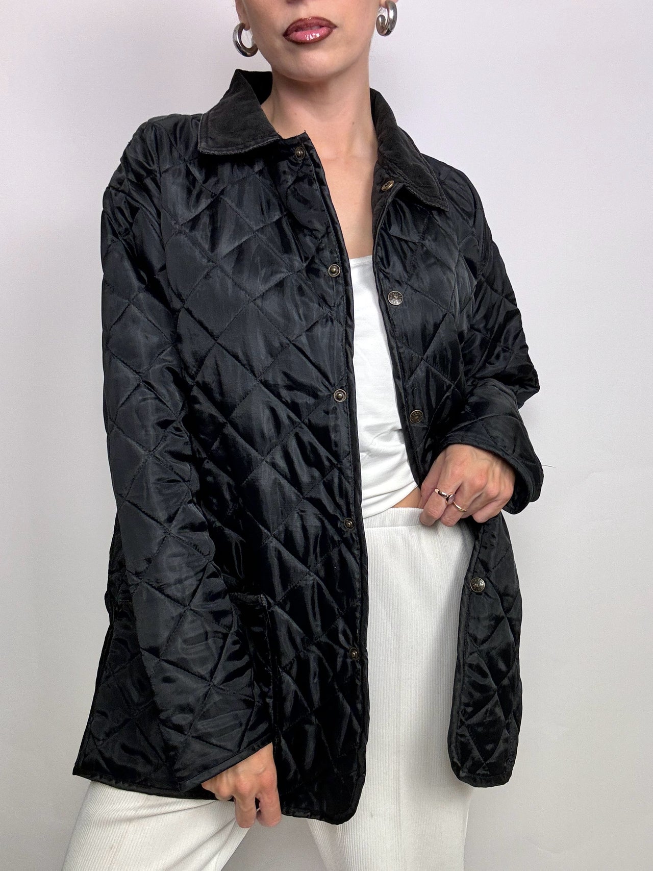 Vintage black quilted jacket