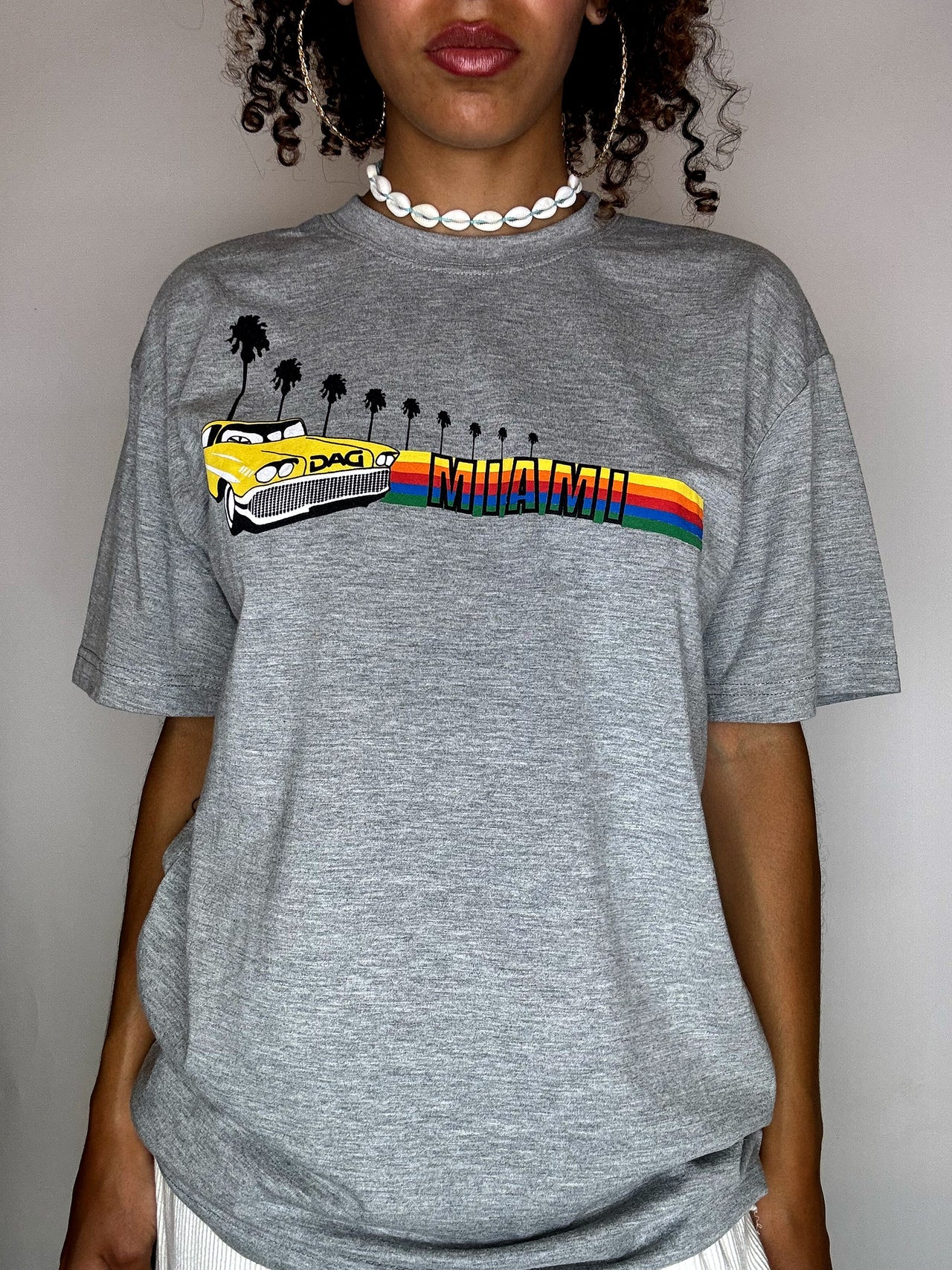 Tee shirt gris MIAMI M vintage
