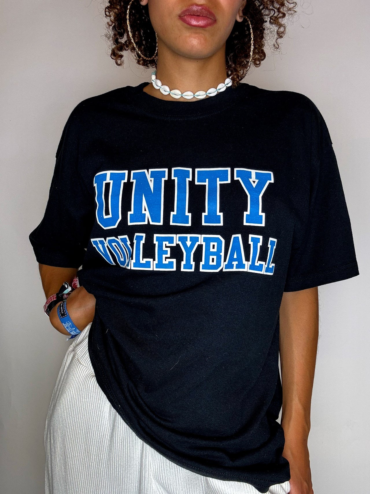 Tee shirt noir UNITY VOLLEY L vintage