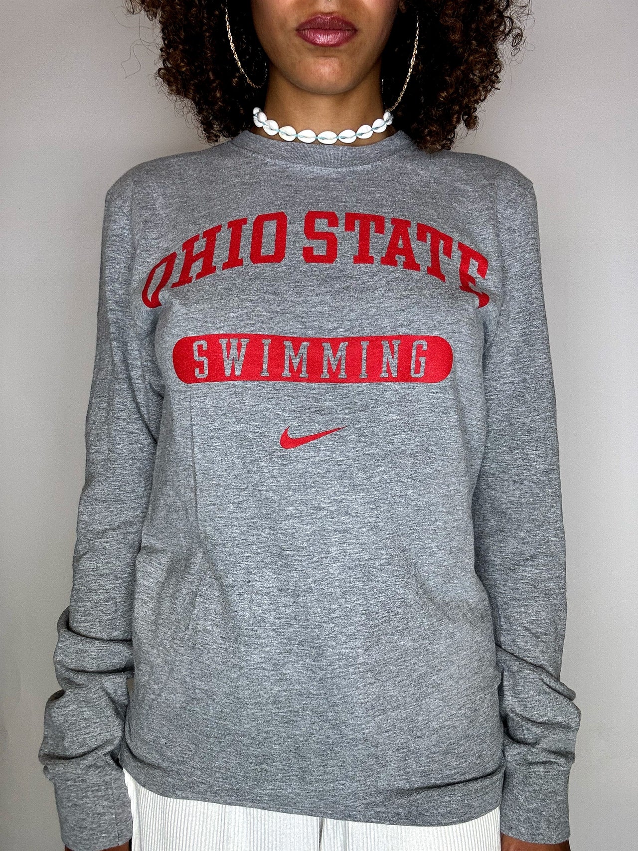 Tee shirt manche longue gris NIKE x OHIO STATES XS vintage